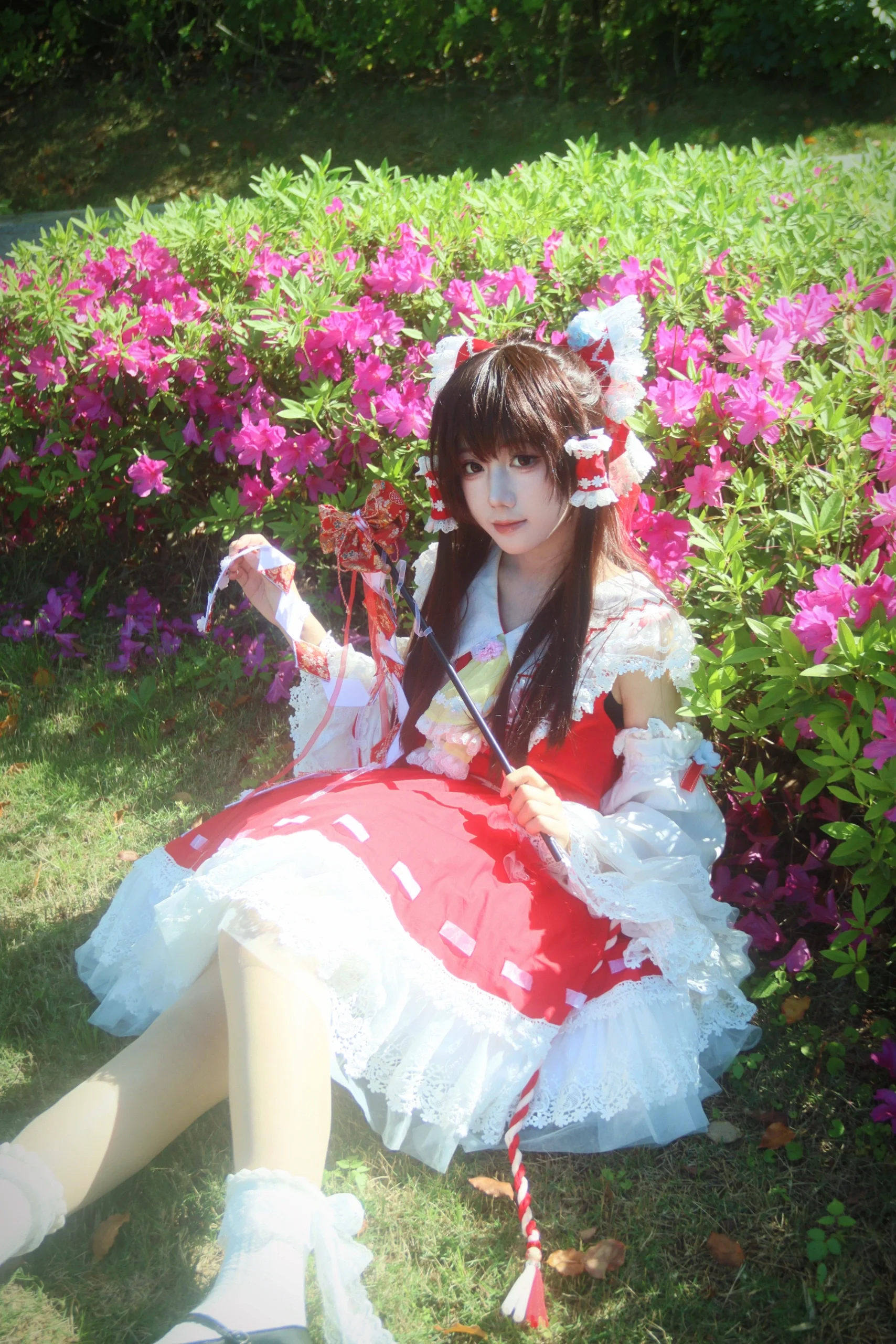 【博丽灵梦cos】春日林间的红白巫女，东方project外景记录 - 第 7 张
