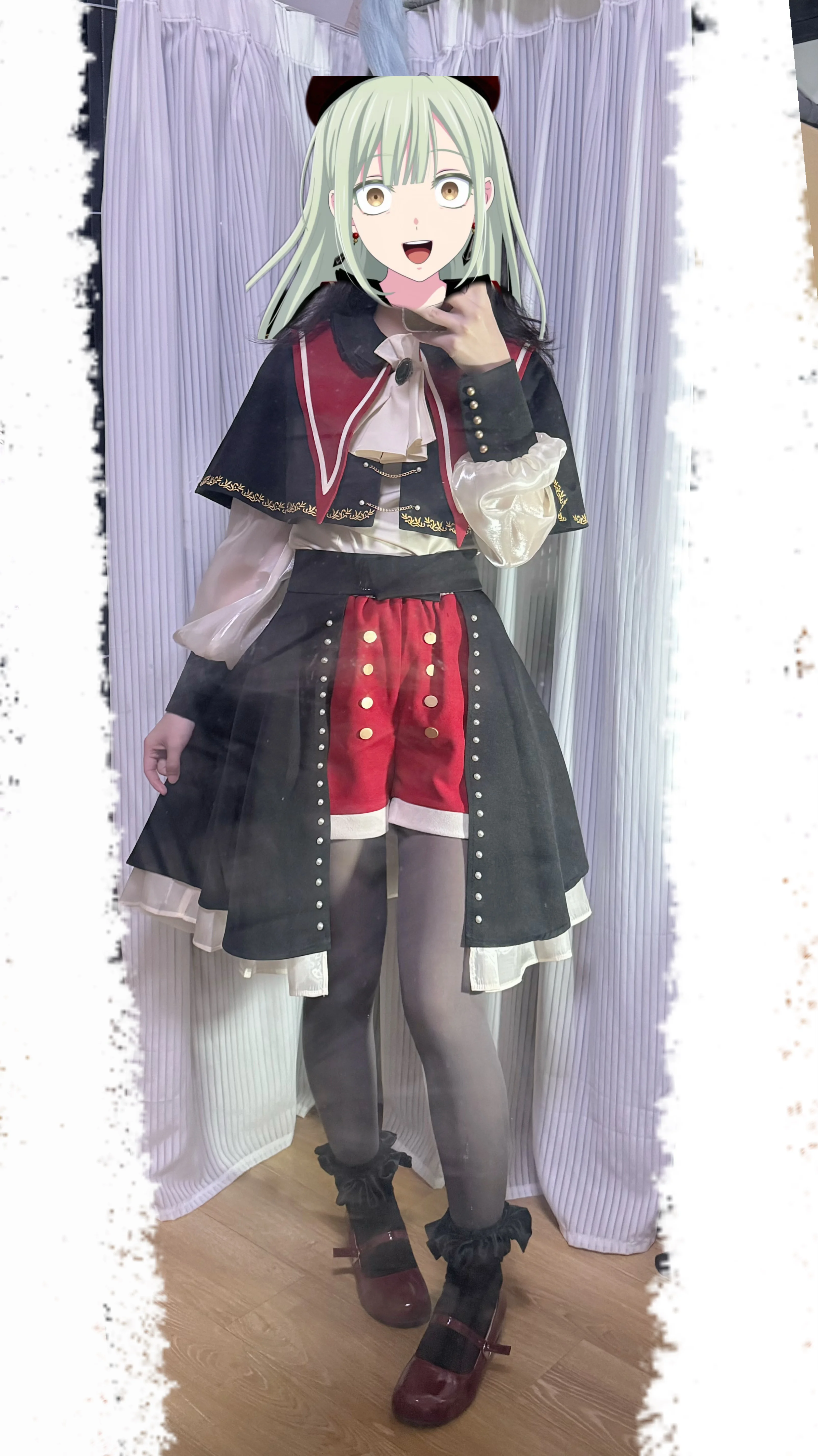 【若叶睦cos】Mortis人格的红黑制服与舞台感