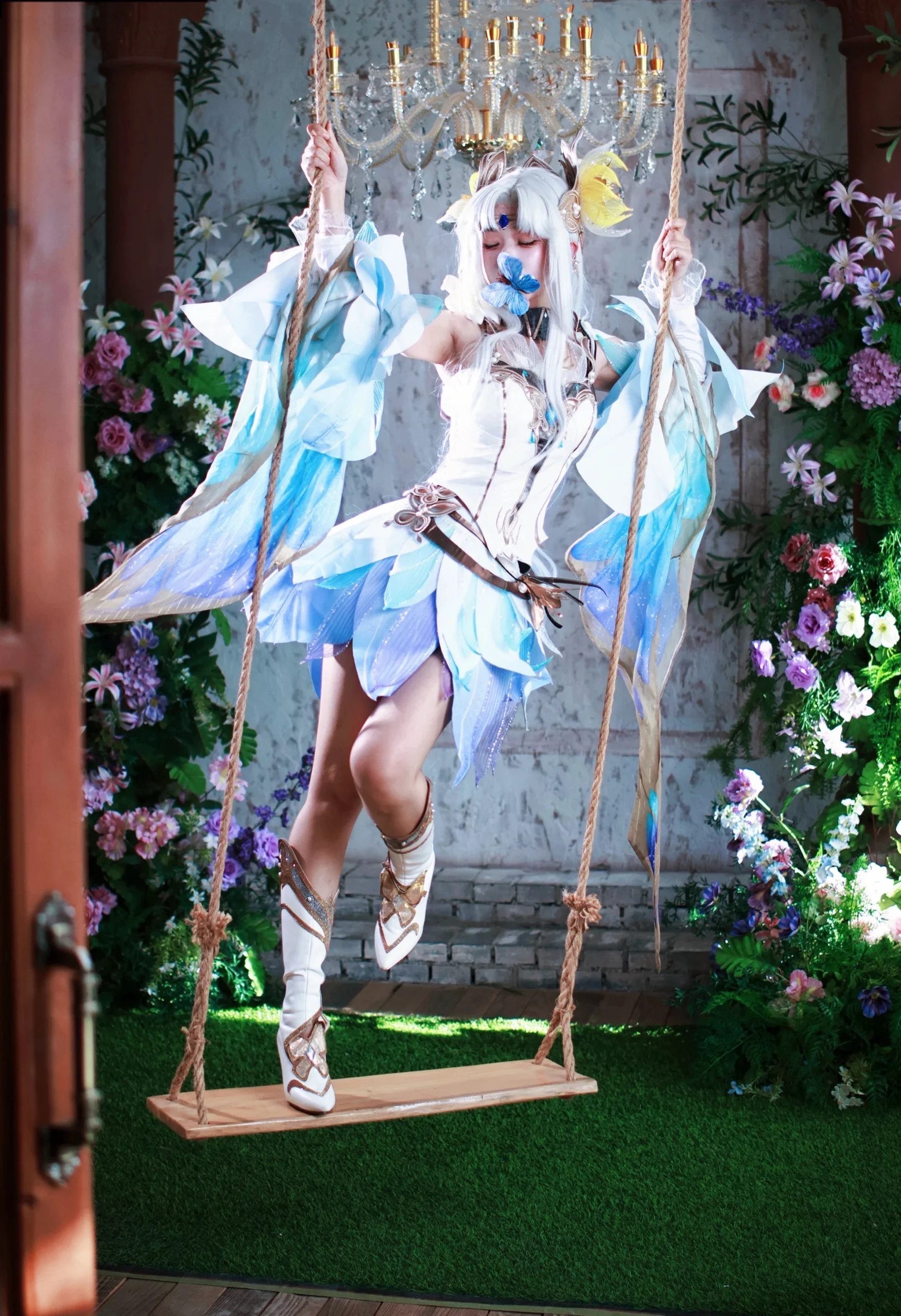 【貂蝉cos】金色仲夏夜之梦，秋千上的精灵 - 第 3 张