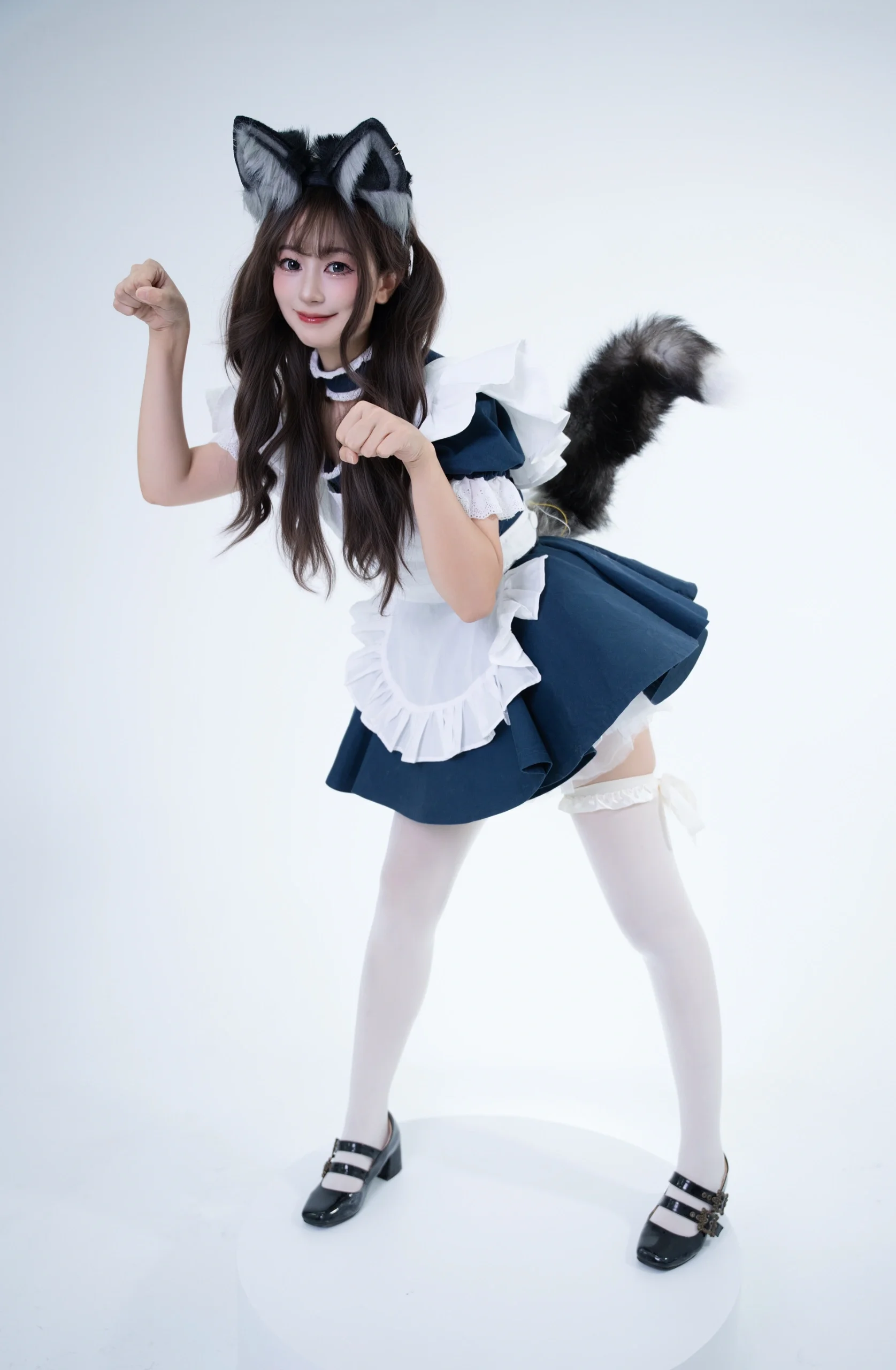 A Vibrant Catgirl Maid Outfit Pose Reference Set - Image 2