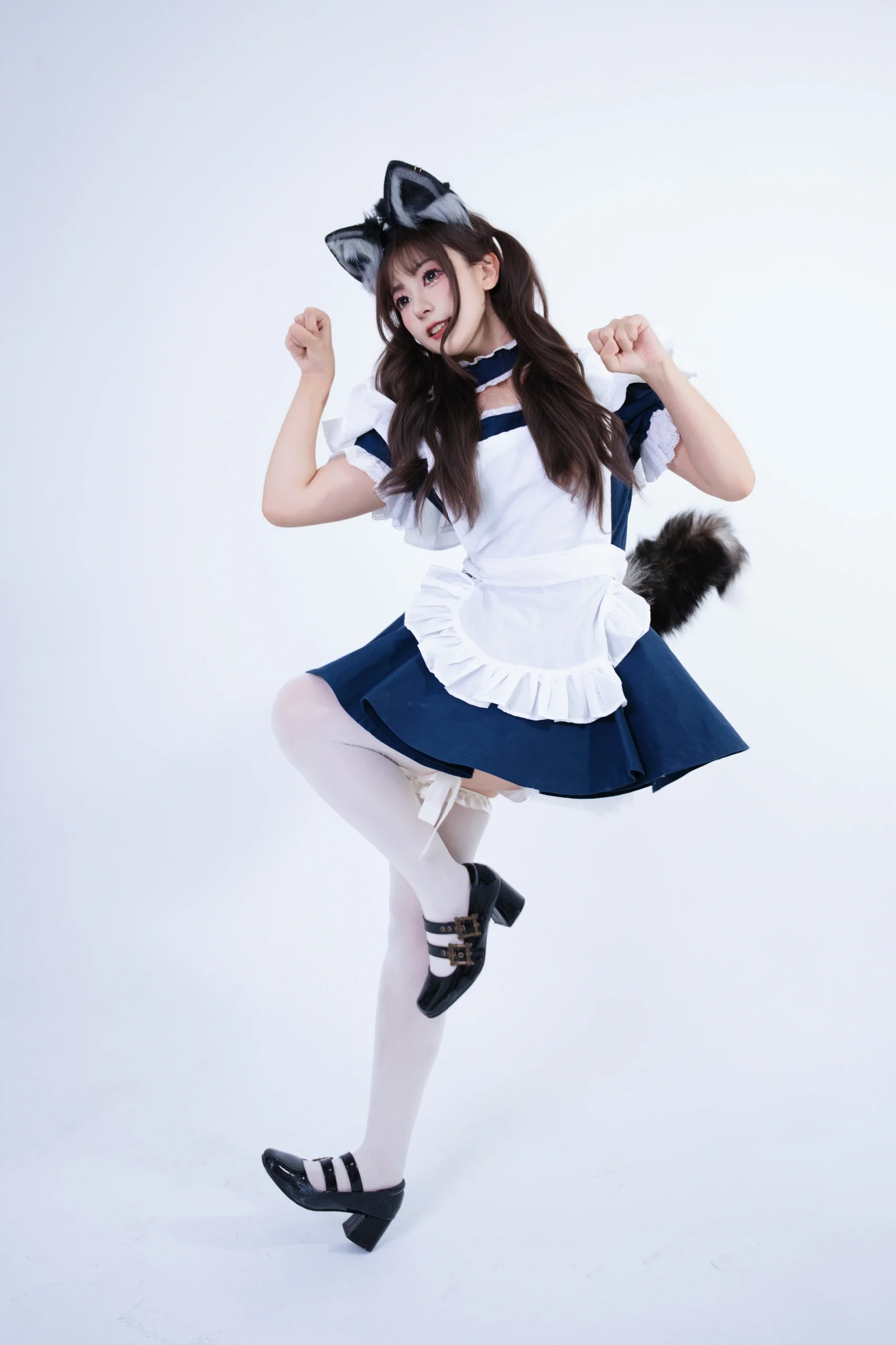 A Vibrant Catgirl Maid Outfit Pose Reference Set - Image 5