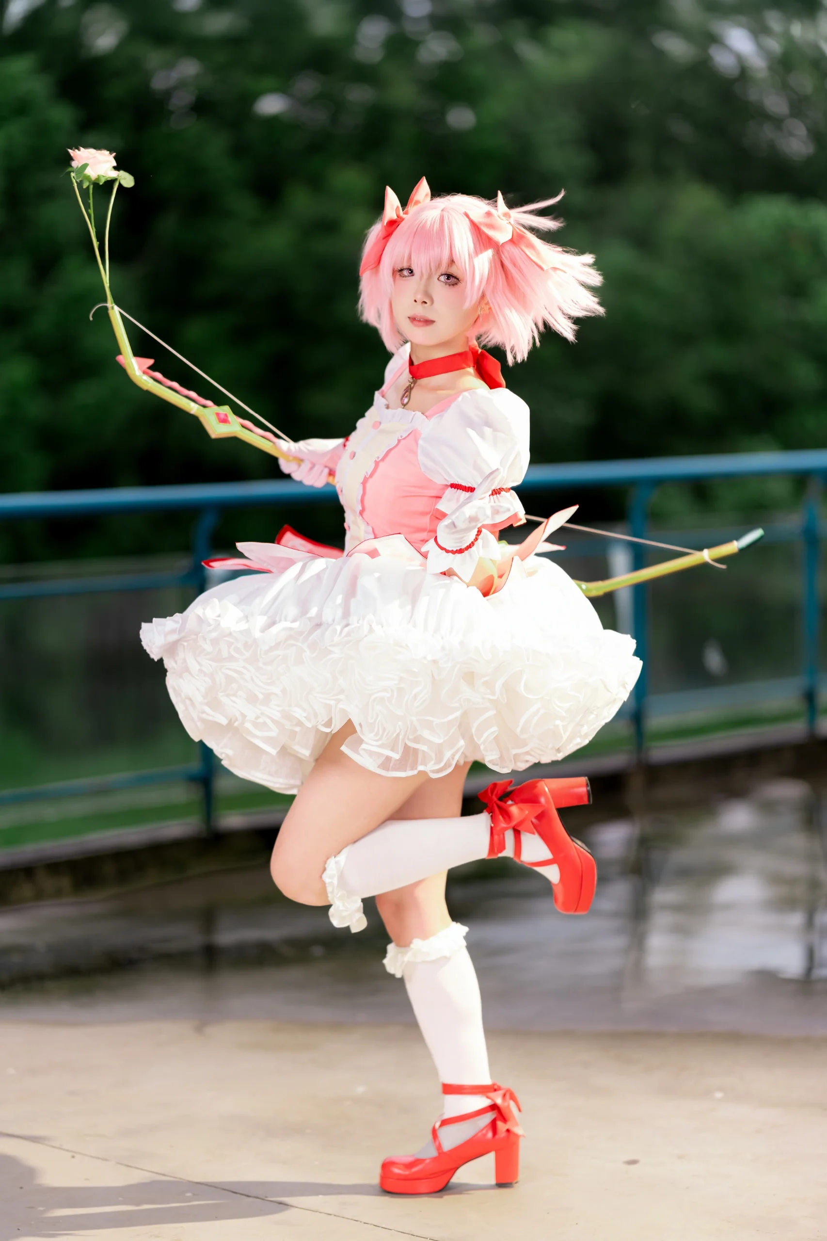 【魔法少女小圆cos】雨天外景闪光灯模拟阳光拍摄记录 - 第 10 张