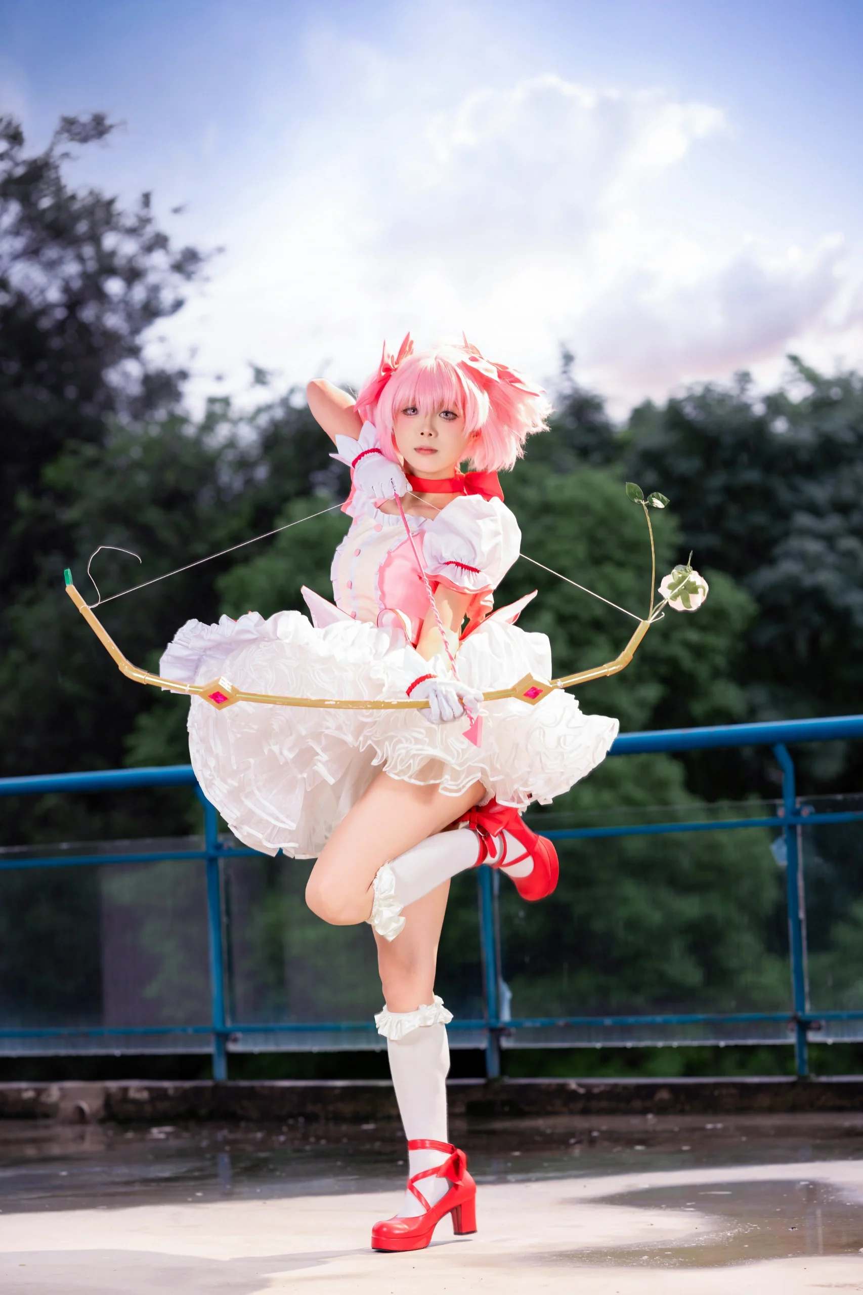 【魔法少女小圆cos】雨天外景闪光灯模拟阳光拍摄记录 - 第 2 张