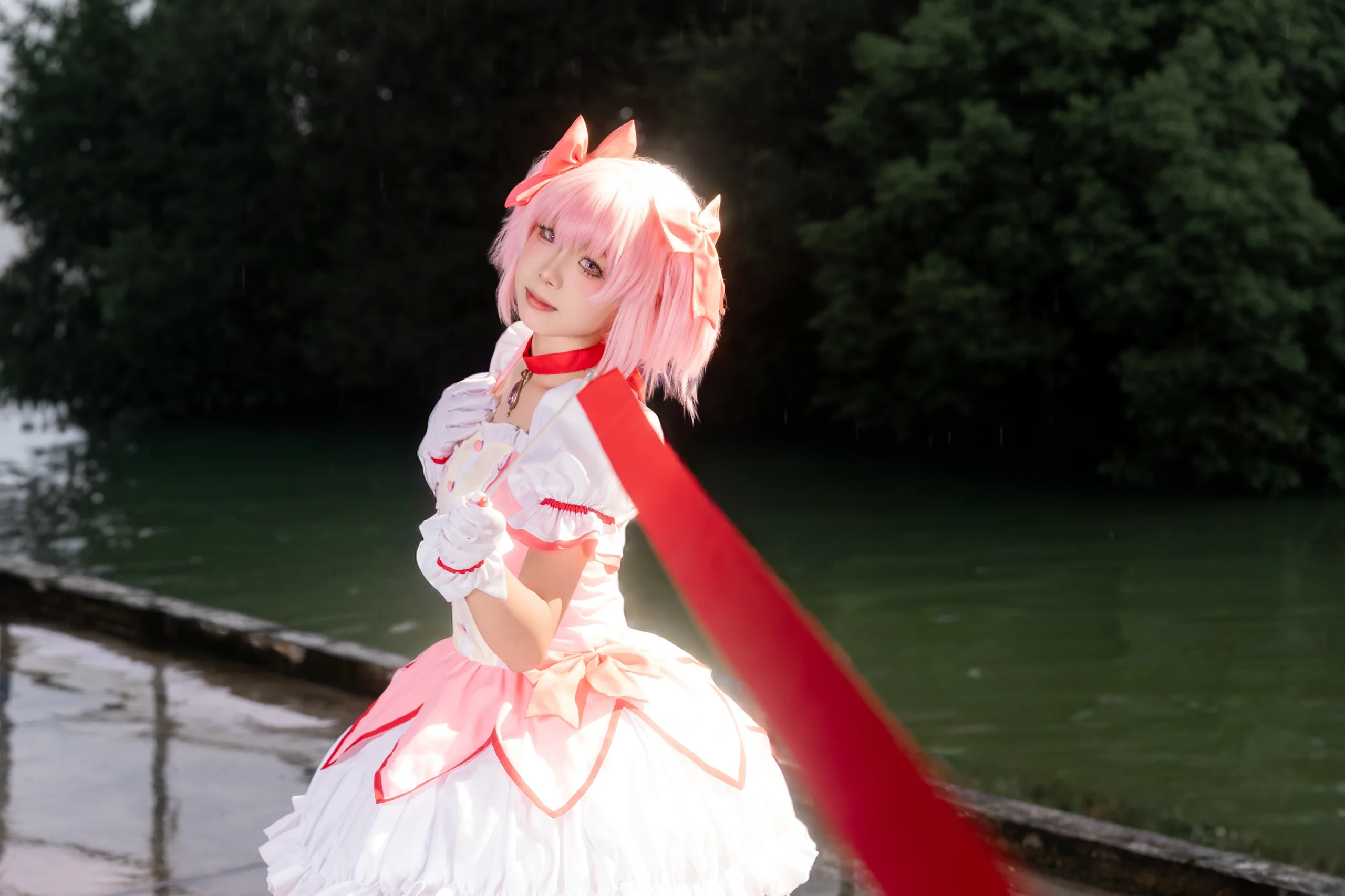 【魔法少女小圆cos】雨天外景闪光灯模拟阳光拍摄记录 - 第 3 张