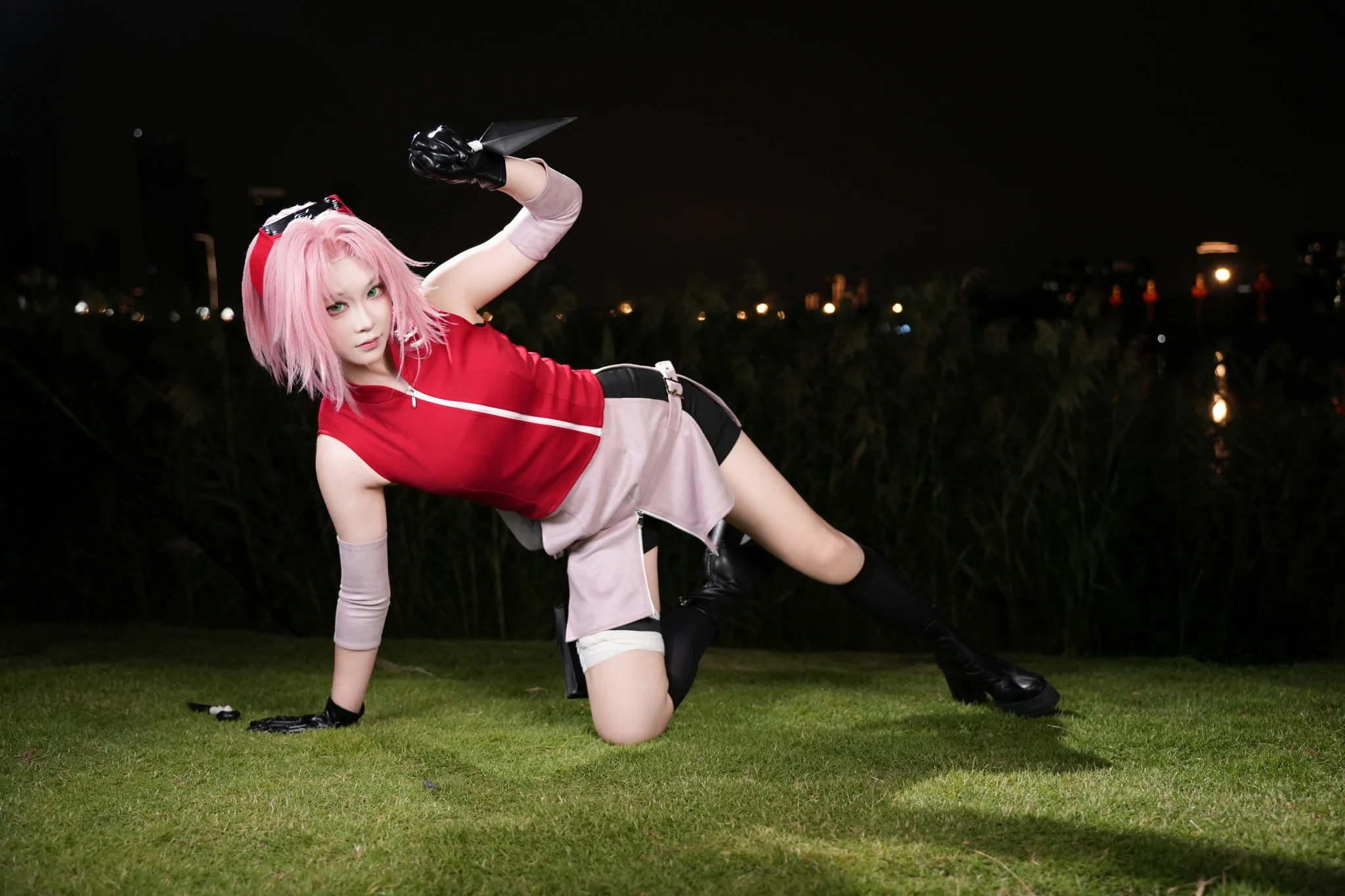 【春野樱cos】成都世界线的夜间战斗与摄影记录