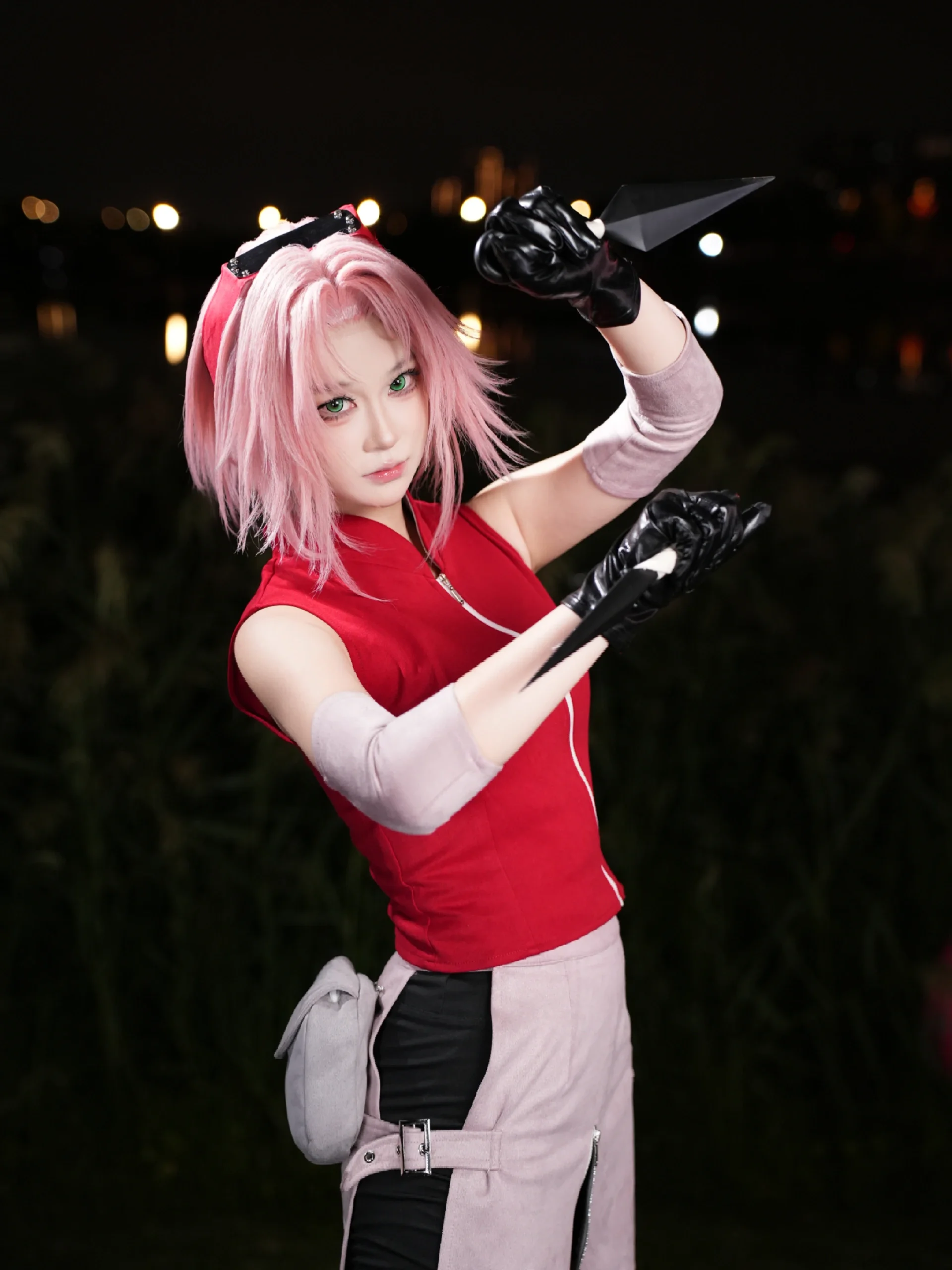 【春野樱cos】成都世界线的夜间战斗与摄影记录 - 第 4 张