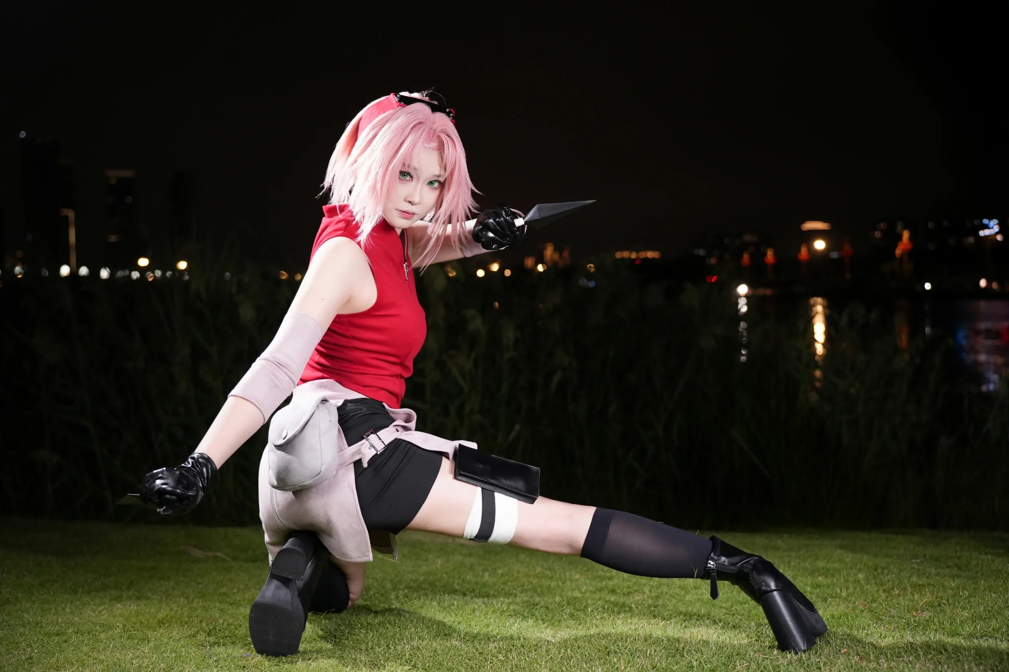 【春野樱cos】成都世界线的夜间战斗与摄影记录 - 第 5 张
