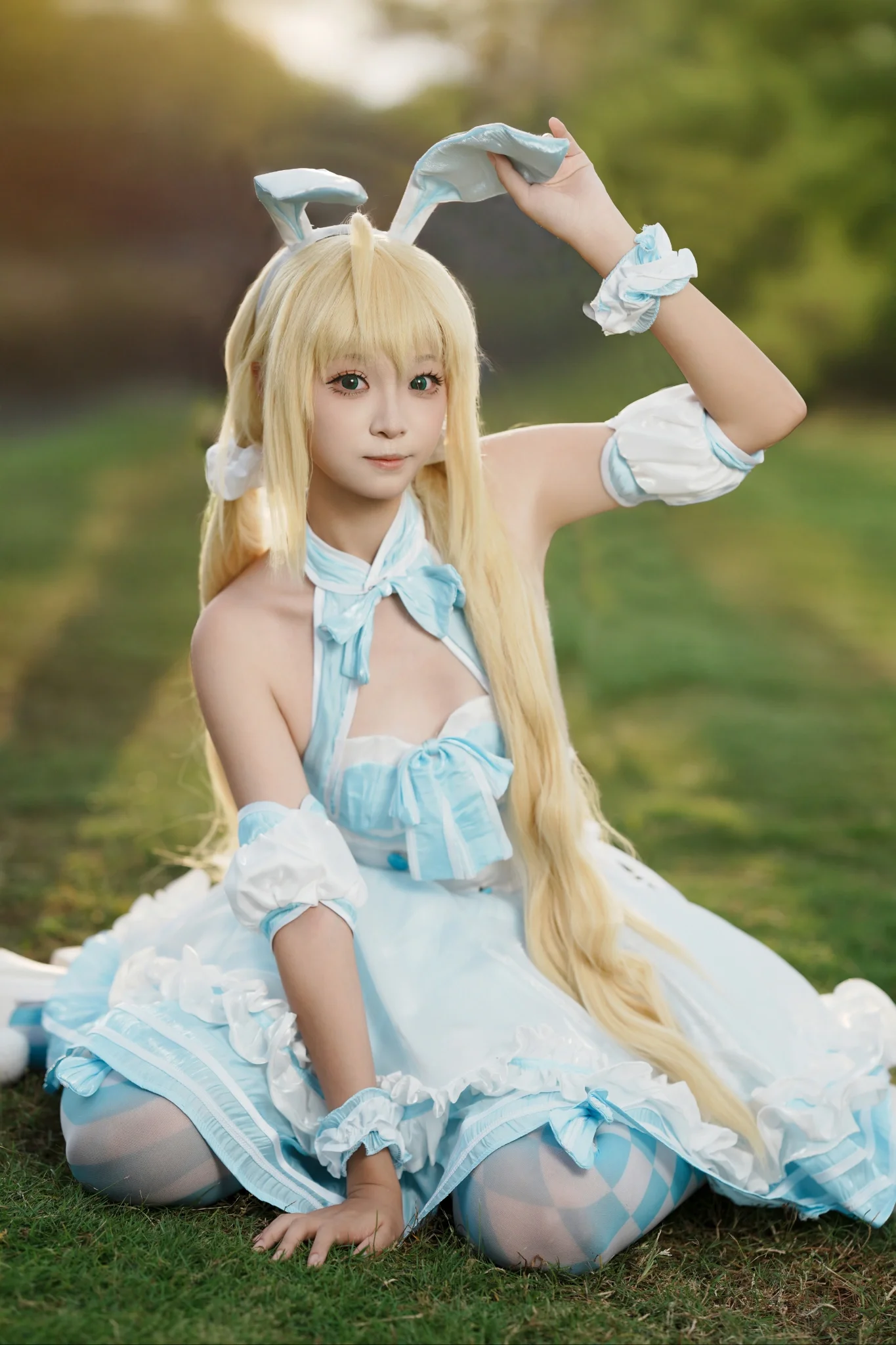 【阿尔托莉雅cos】成都世界线漫展外拍，Fate/Grand Order的清新兔耳造型 - 第 5 张