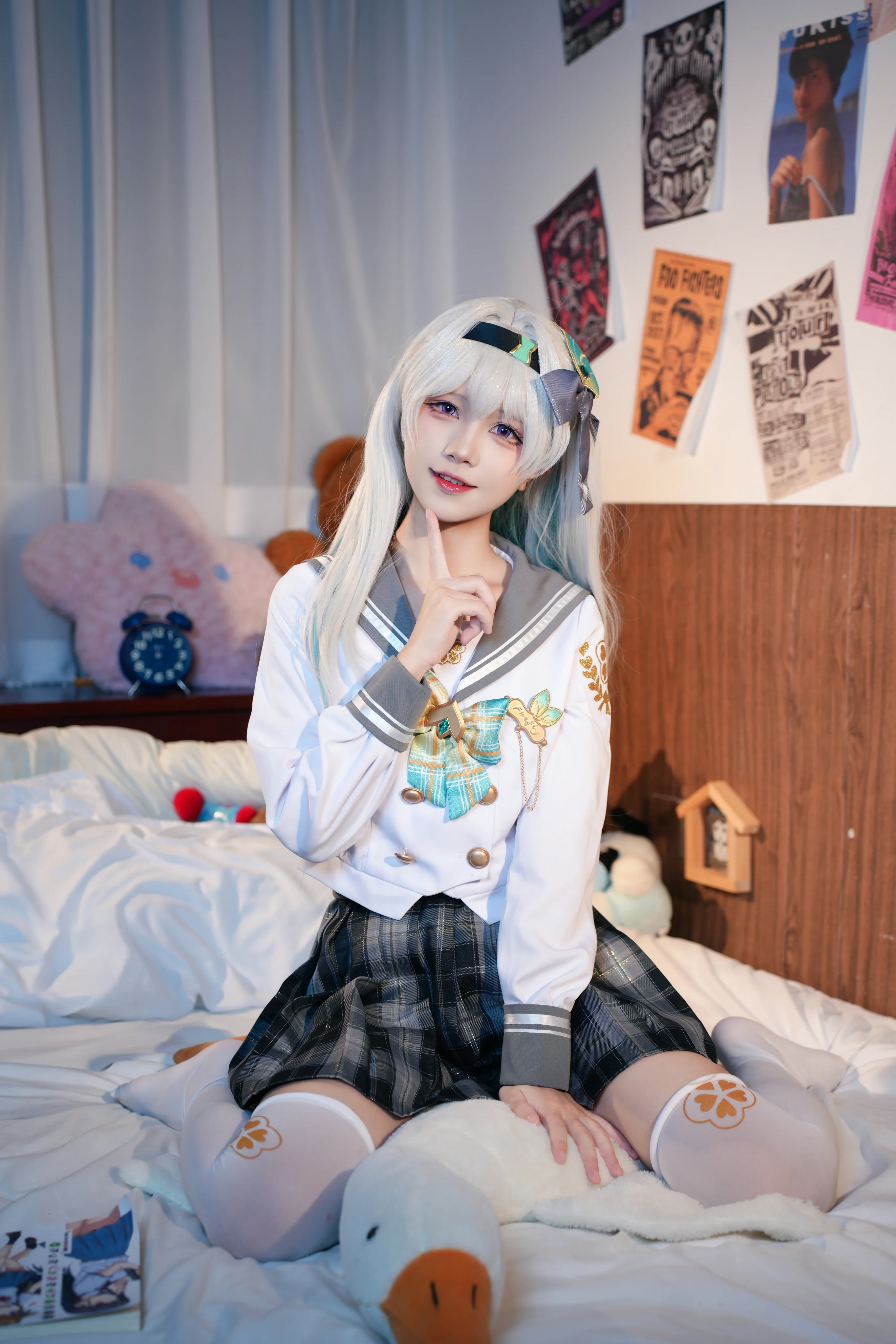 【流萤cos】崩坏星穹铁道里的超甜美JK造型 - 第 10 张