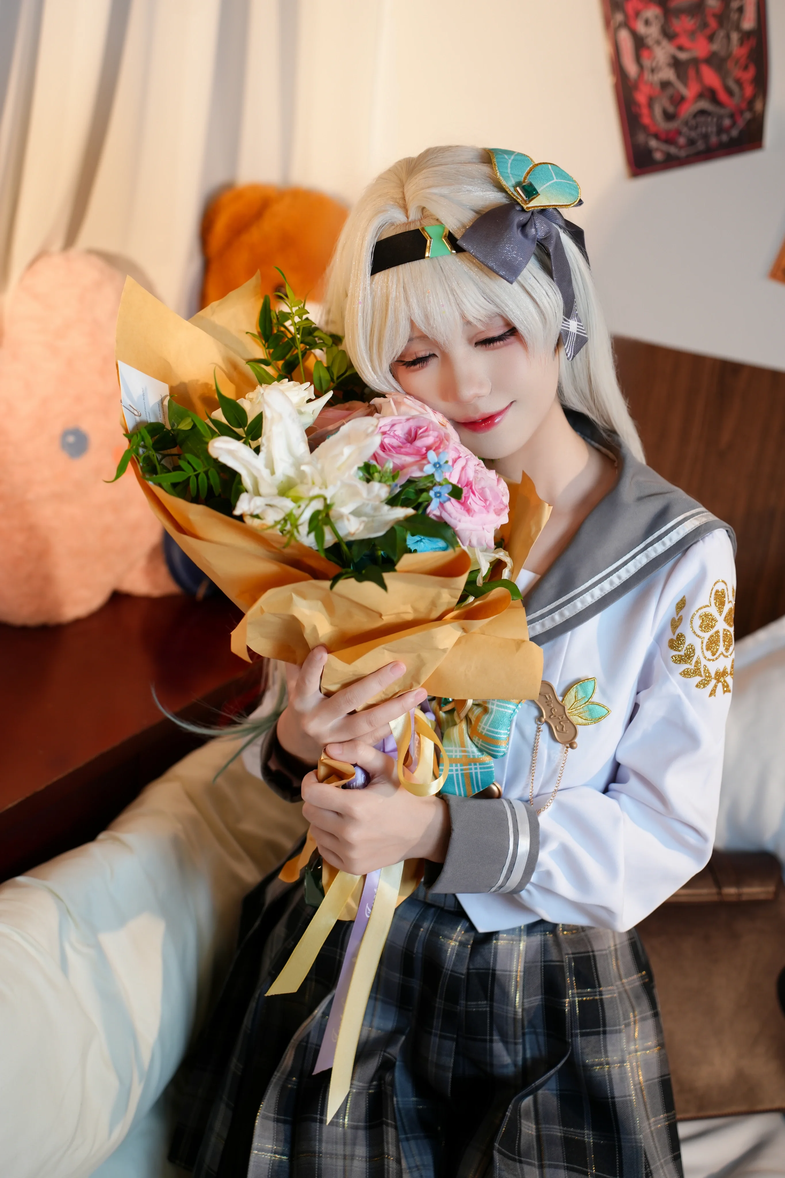 【流萤cos】崩坏星穹铁道里的超甜美JK造型 - 第 11 张