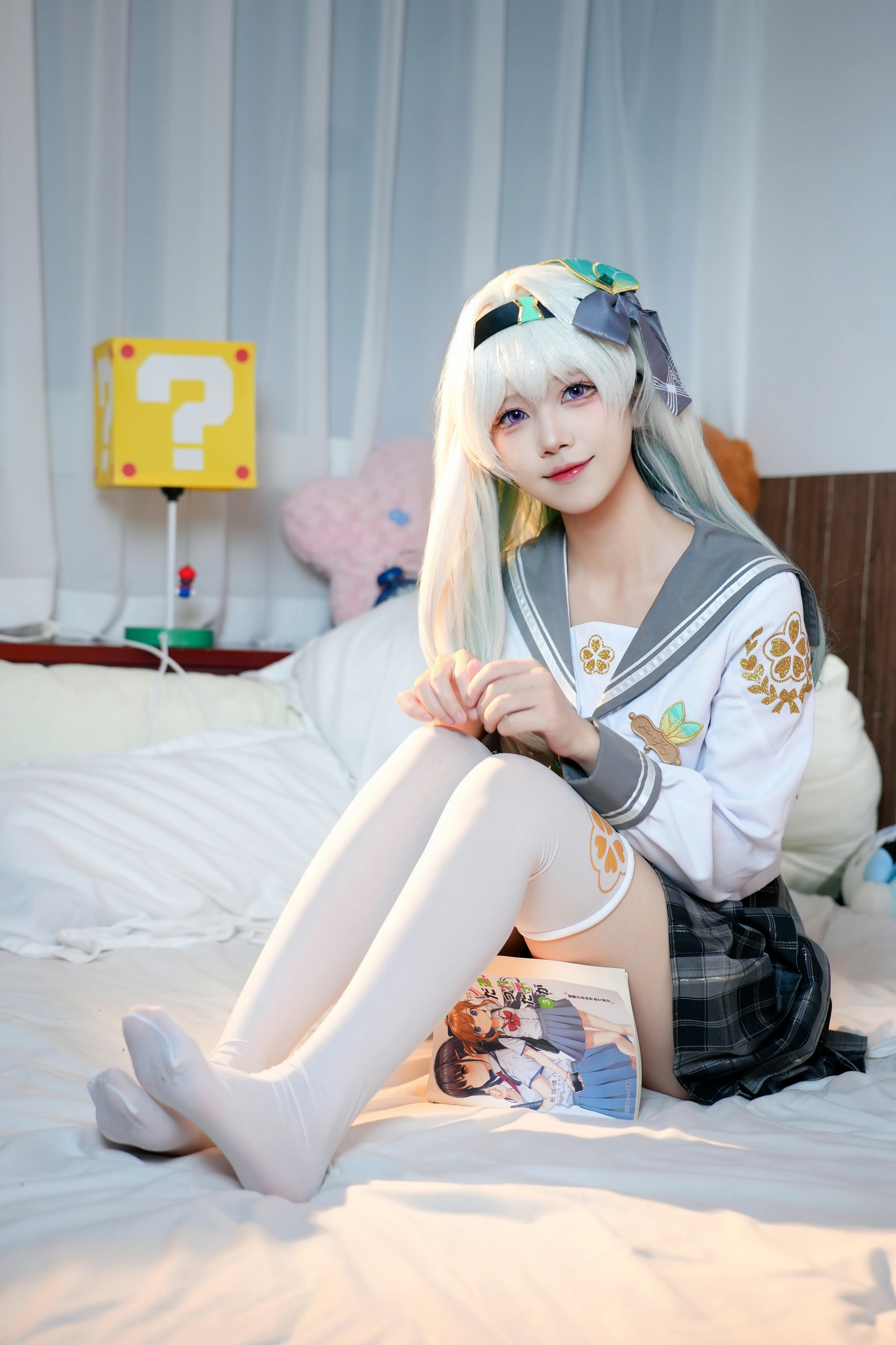 【流萤cos】崩坏星穹铁道里的超甜美JK造型 - 第 2 张