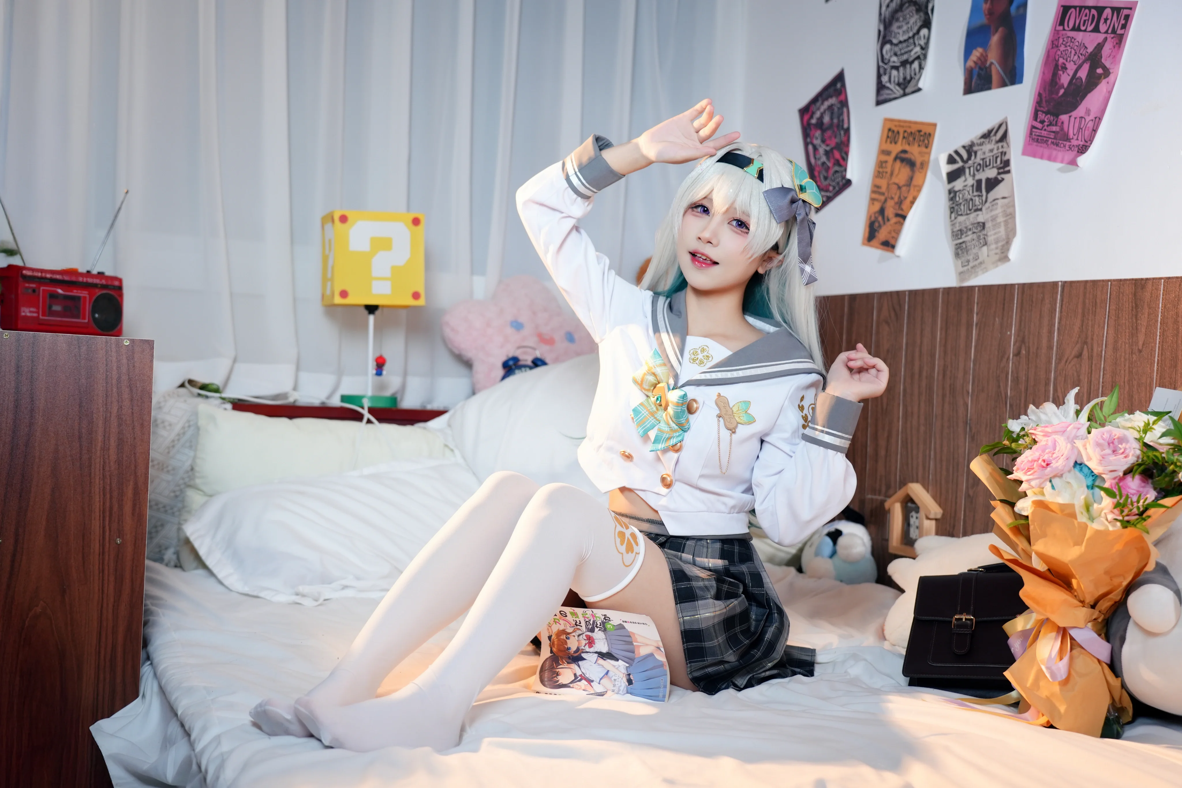 【流萤cos】崩坏星穹铁道里的超甜美JK造型 - 第 3 张