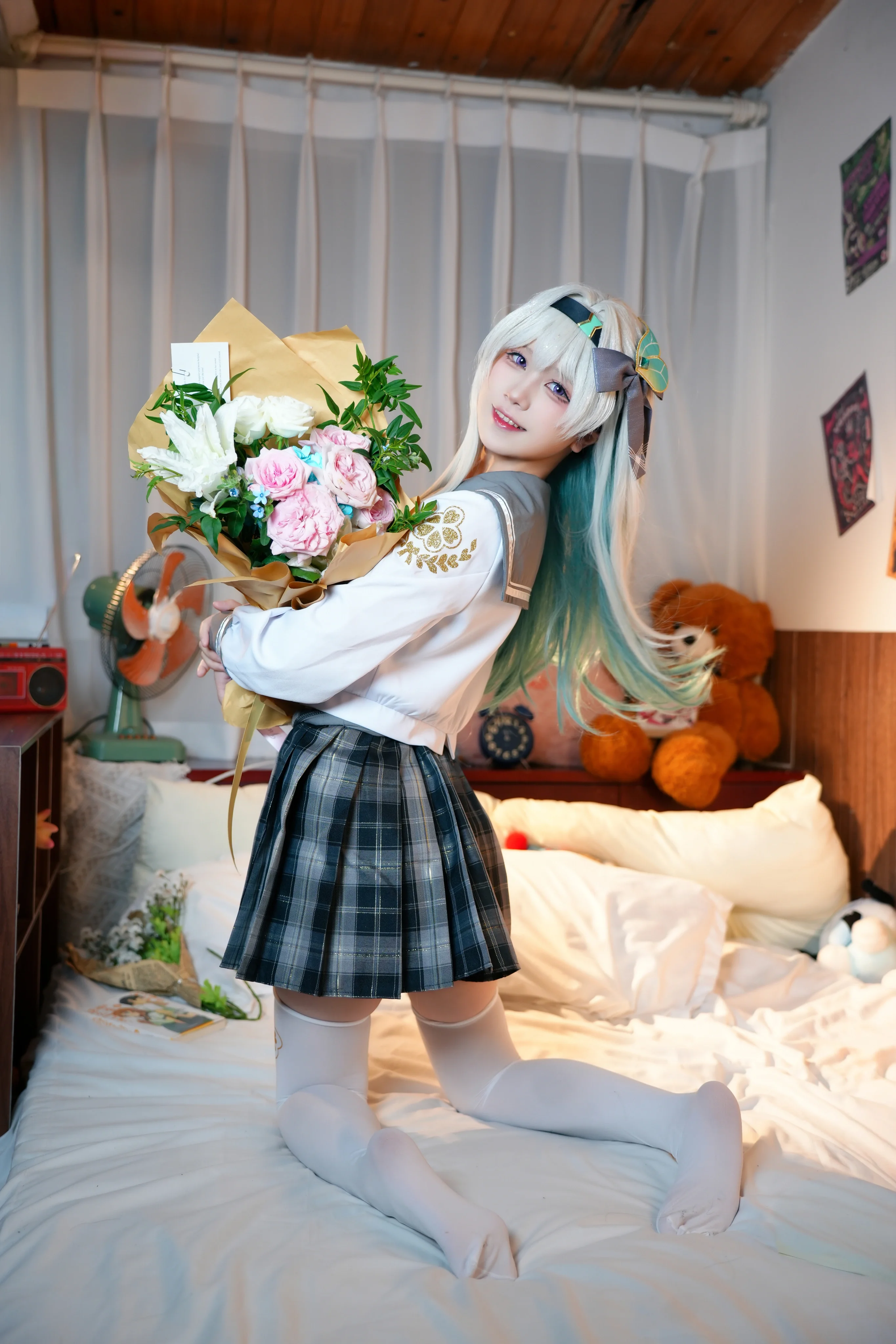 【流萤cos】崩坏星穹铁道里的超甜美JK造型 - 第 7 张