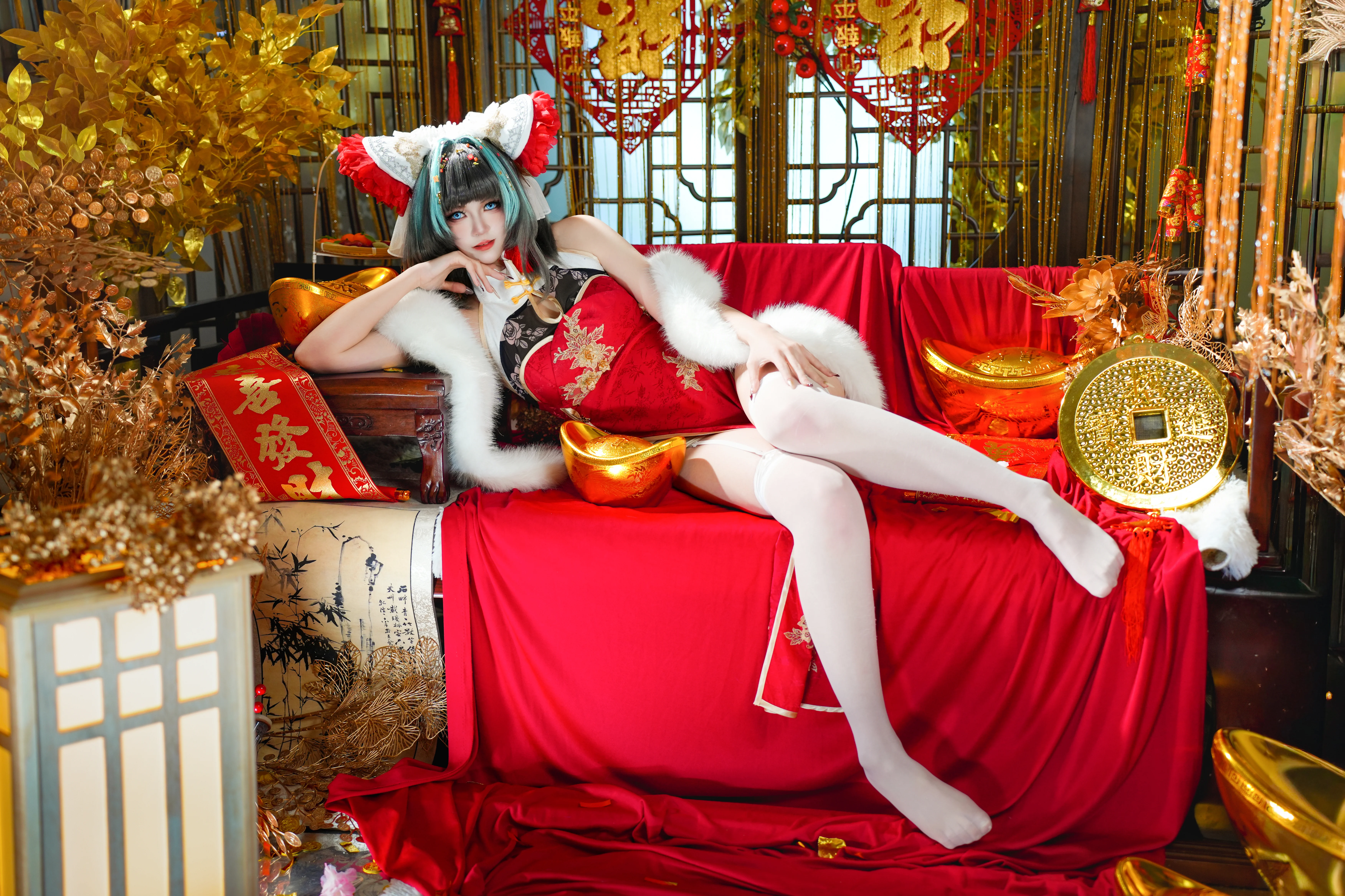 【柴郡cos】碧蓝航线新年旗袍造型分享 - 第 3 张