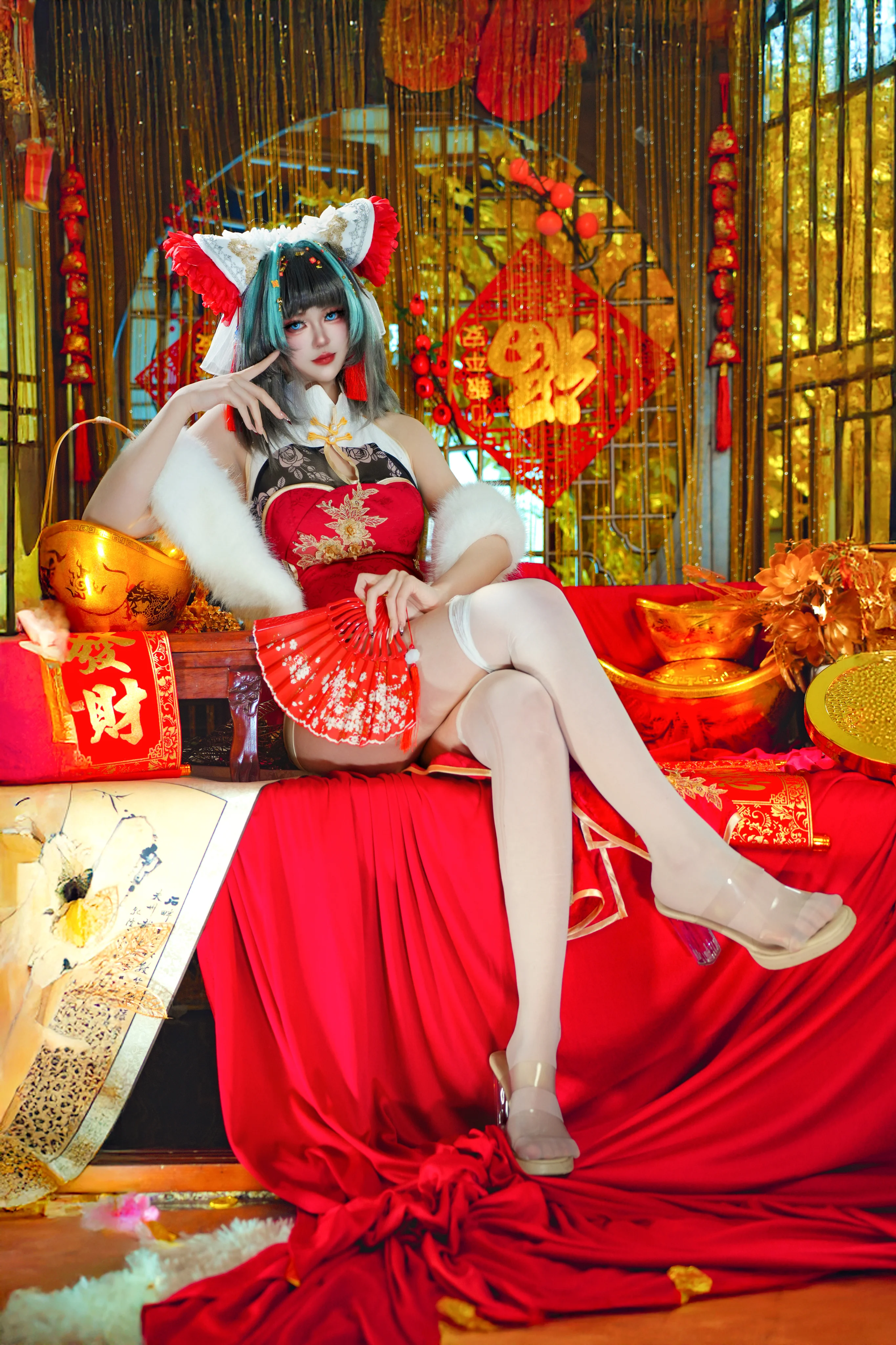 【柴郡cos】碧蓝航线新年旗袍造型分享