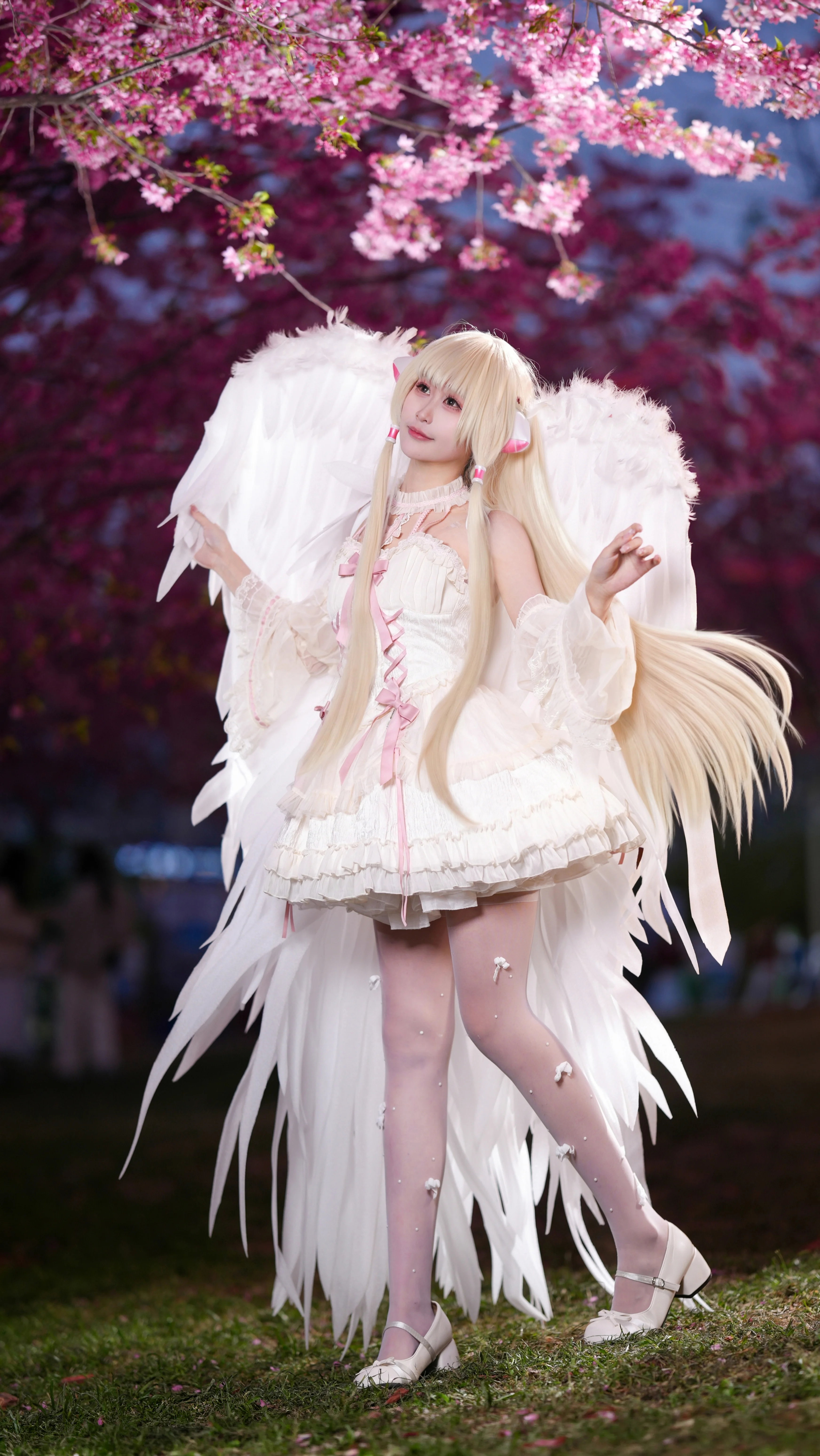 【小叽cos】人形电脑天使心，烂漫樱花里的浪漫定格 - 第 1 张