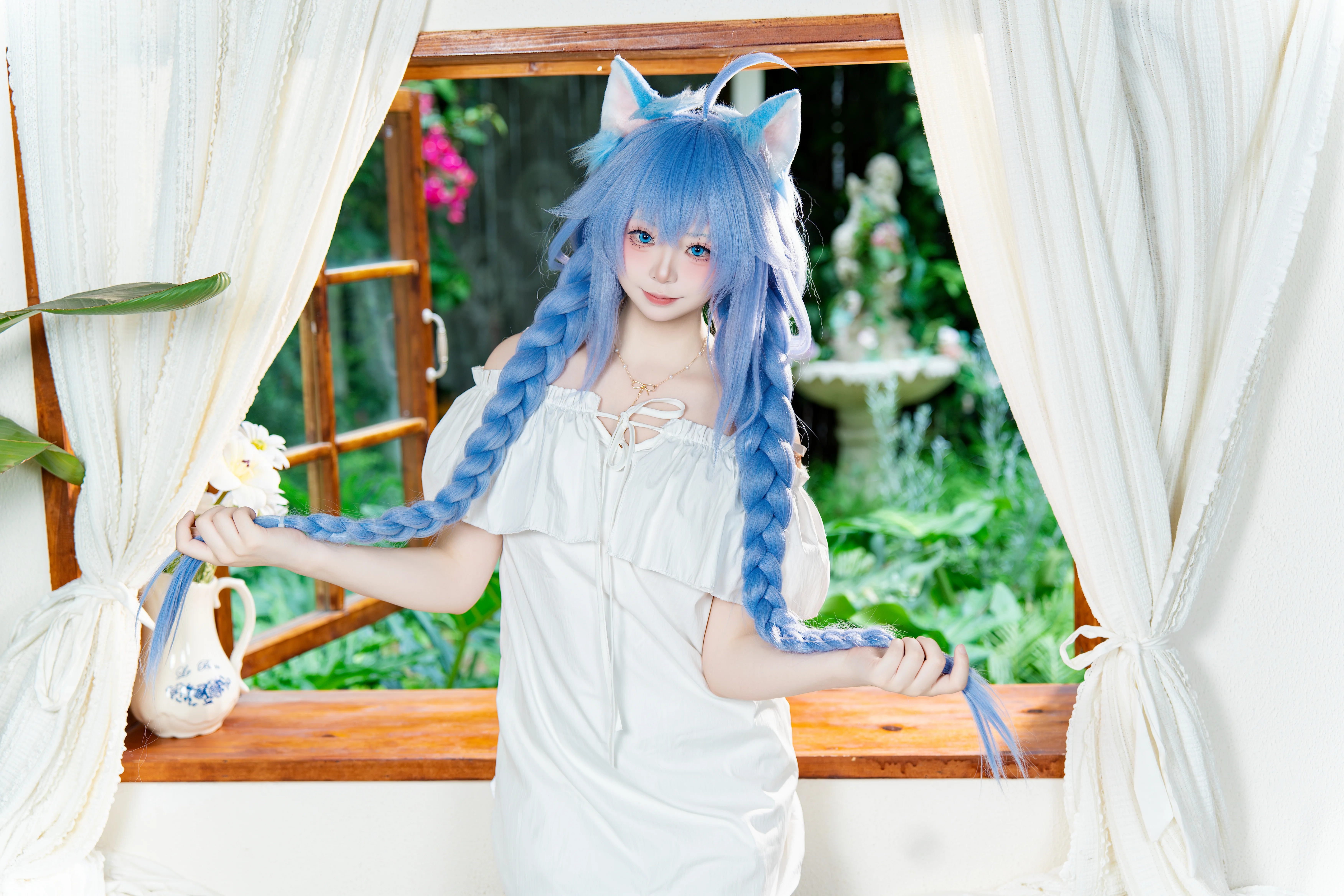 【洛琪希cos】無職轉生睡衣主題，藍髮雙辮的慵懶午後 - 第 5 張
