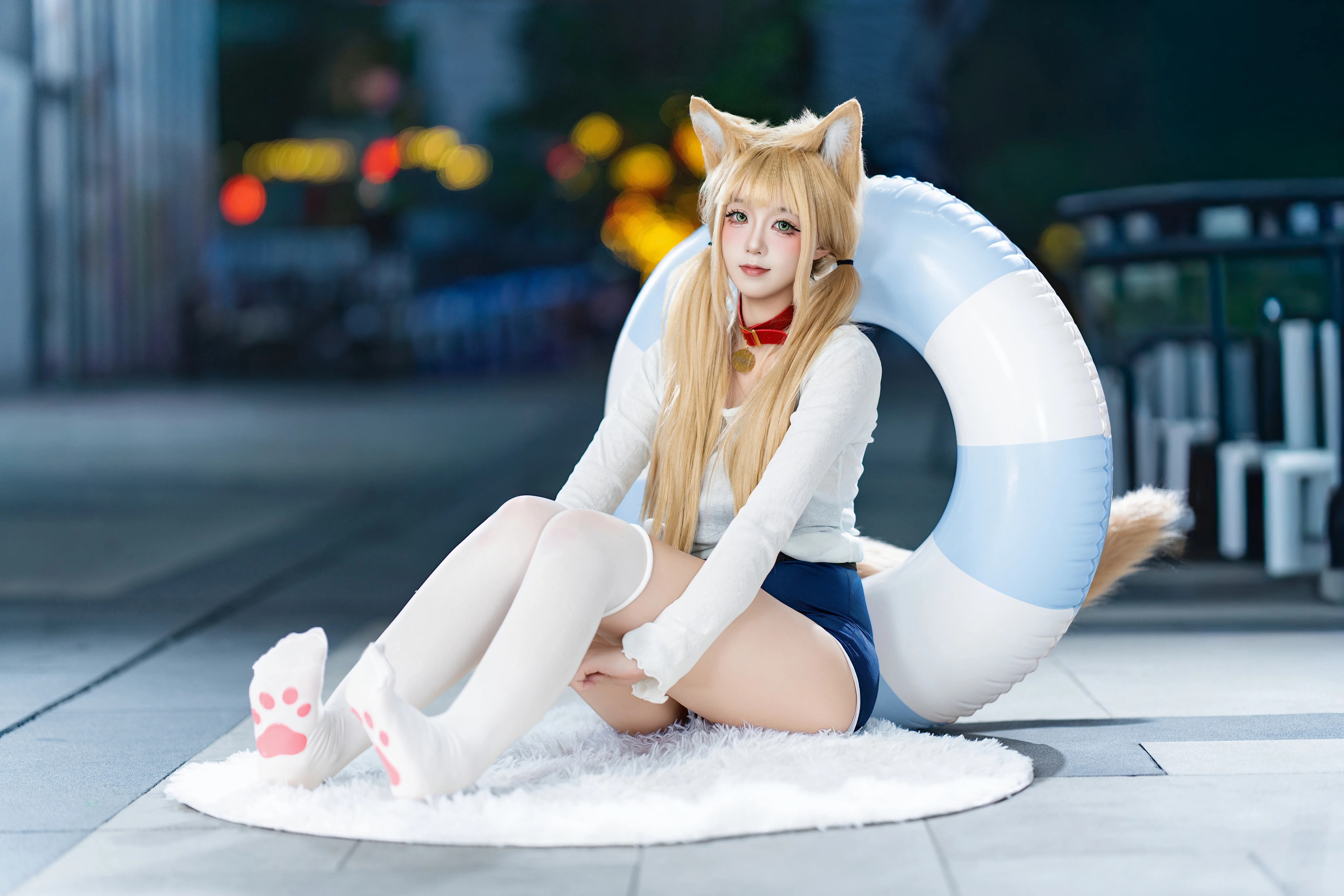 【黄豆粉cos】泳装款猫娘，漫展外场的随拍 - 第 2 张