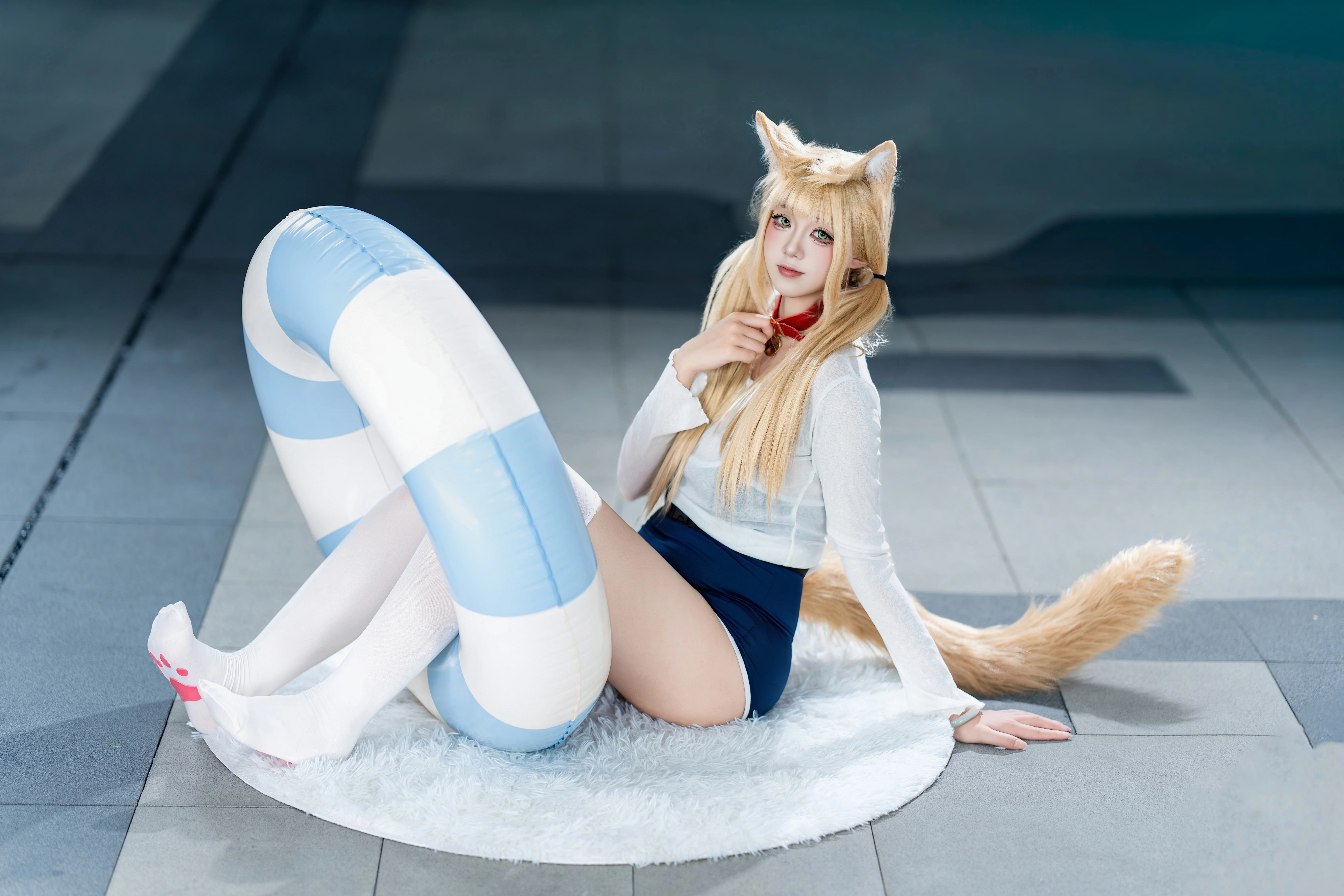 【黄豆粉cos】泳装款猫娘，漫展外场的随拍 - 第 5 张