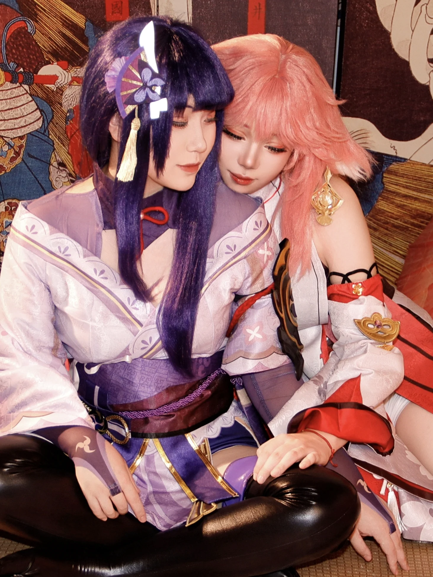 【雷電將軍cos】與八重神子的鳴神組，花絮也很默契 - 第 1 張