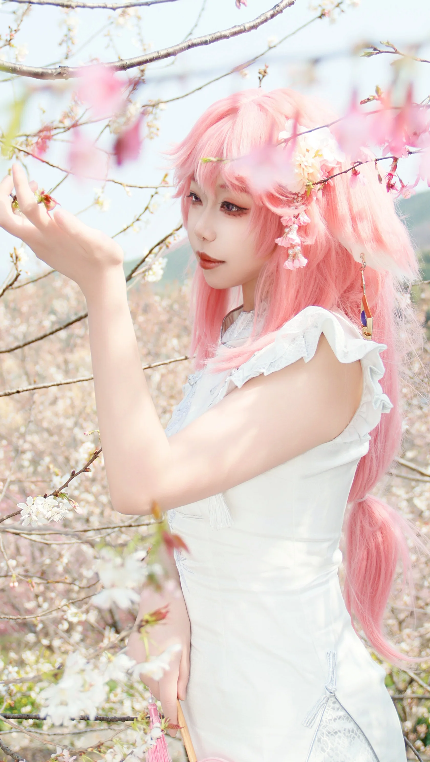 【八重神子cos】稻妻的樱花与狐影，一镜入魂