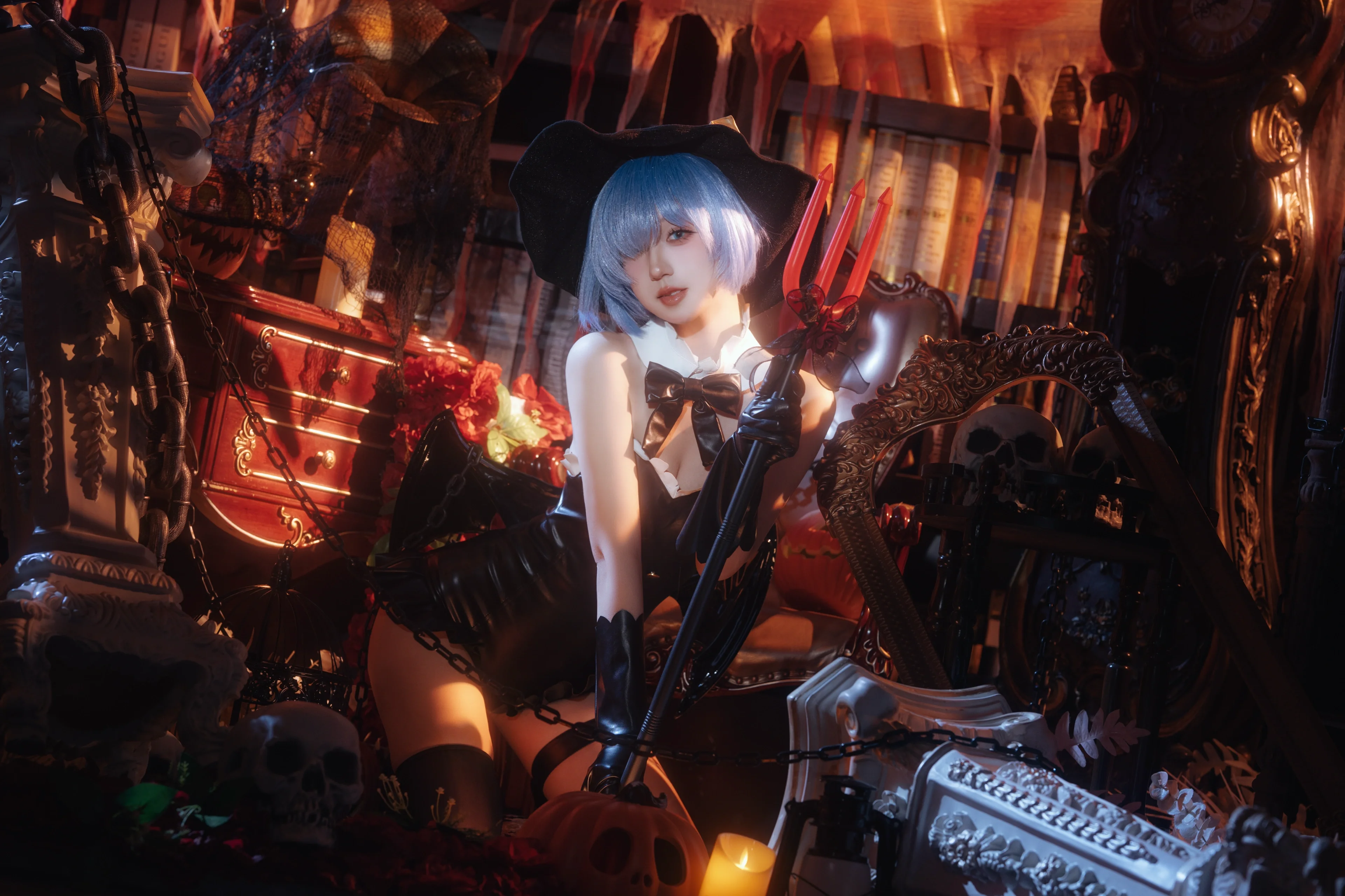 【蕾姆cos】从零开始的异世界生活，万圣节的暗黑魔女诠释