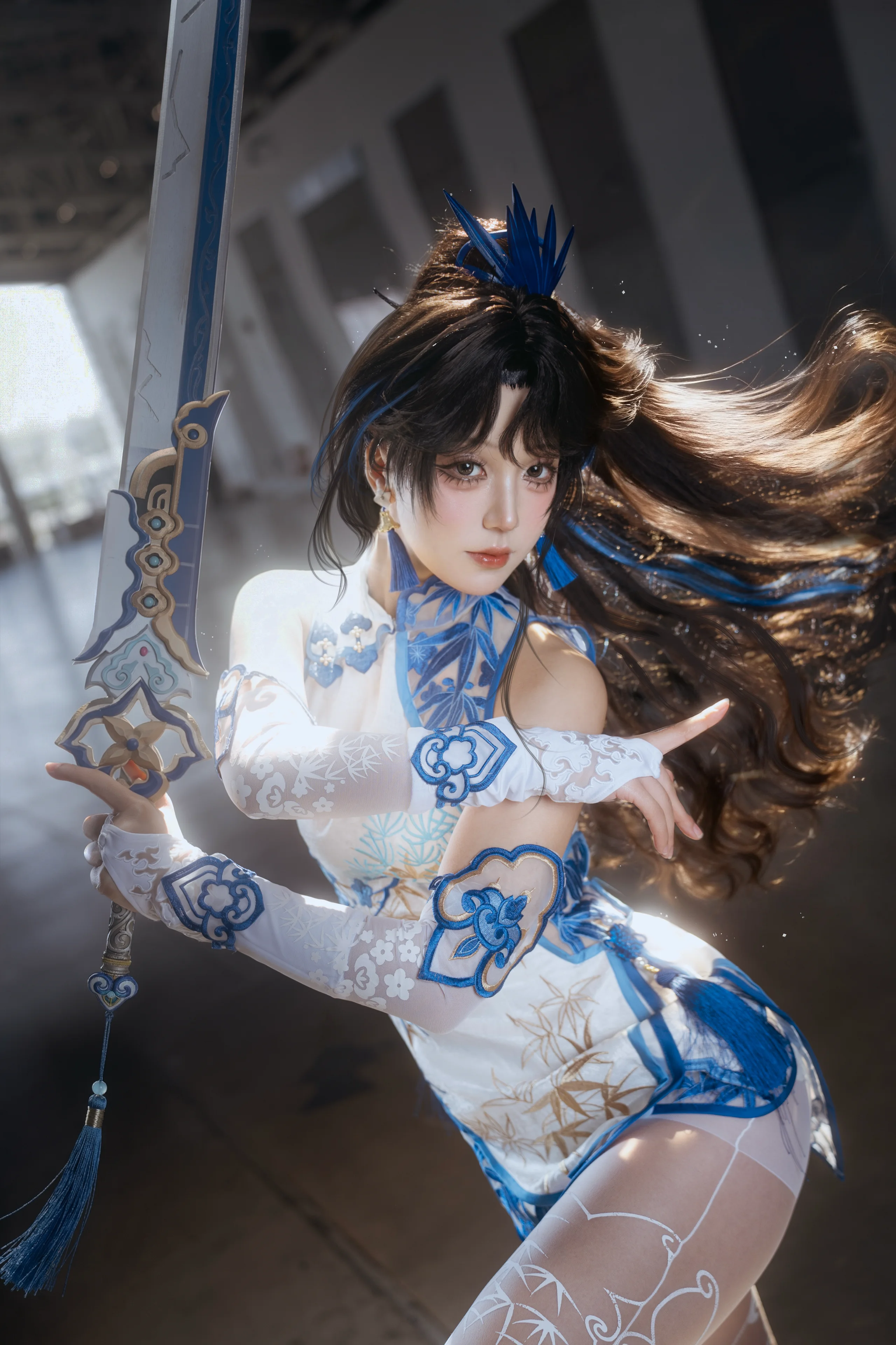 【妖刀姬cos】永劫无间青花瓷，挥剑瞬间的飒爽