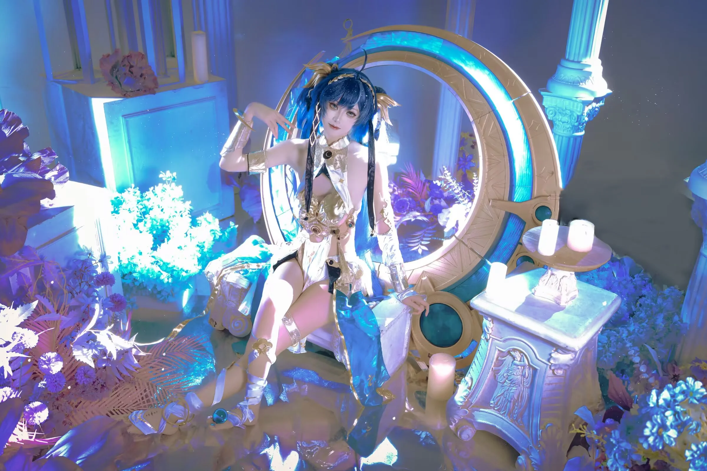 【刹雨cos】月下圆环，无期迷途中的冷冽之姿 - 第 2 张