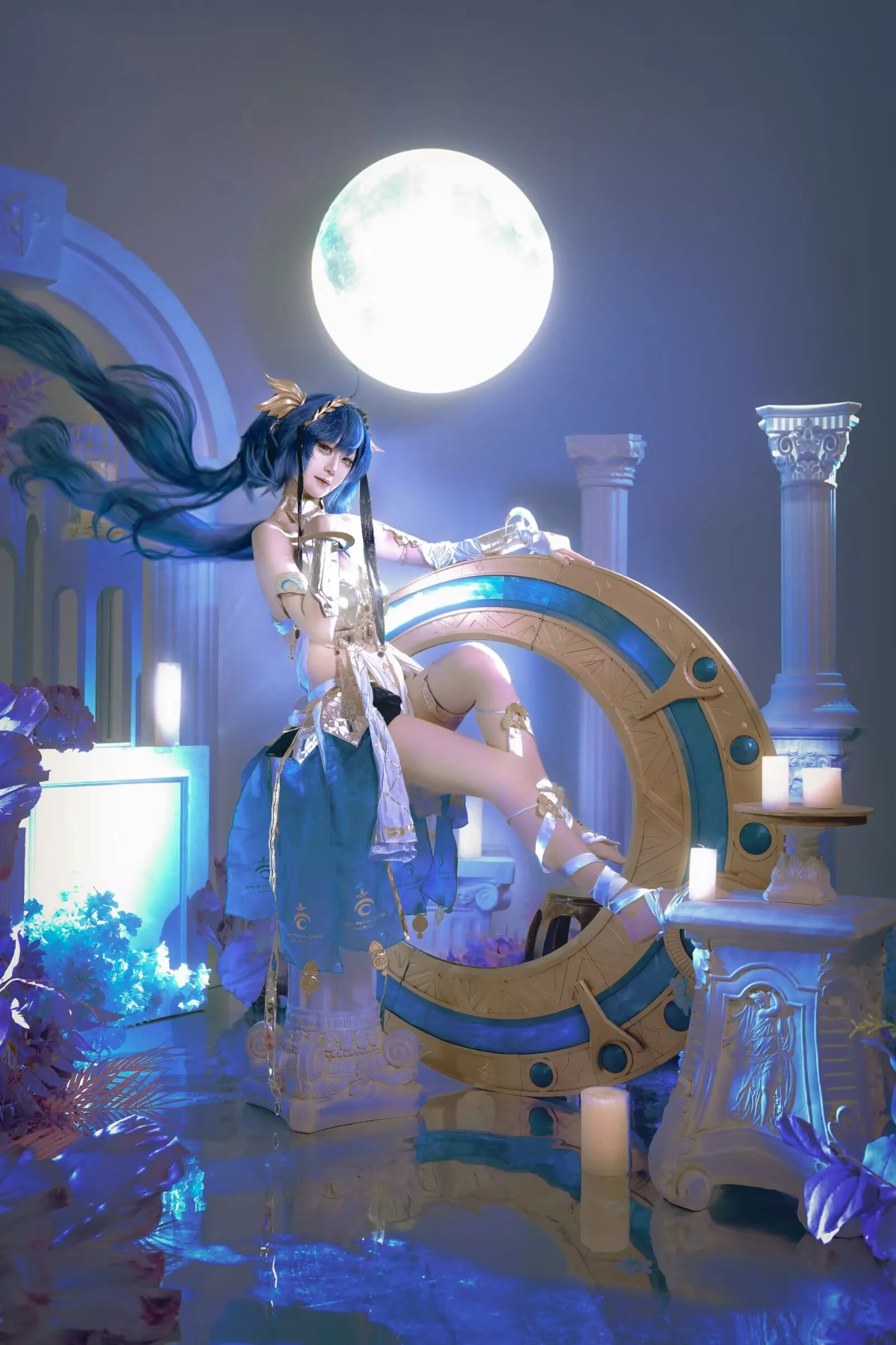 【刹雨cos】月下圆环，无期迷途中的冷冽之姿 - 第 6 张