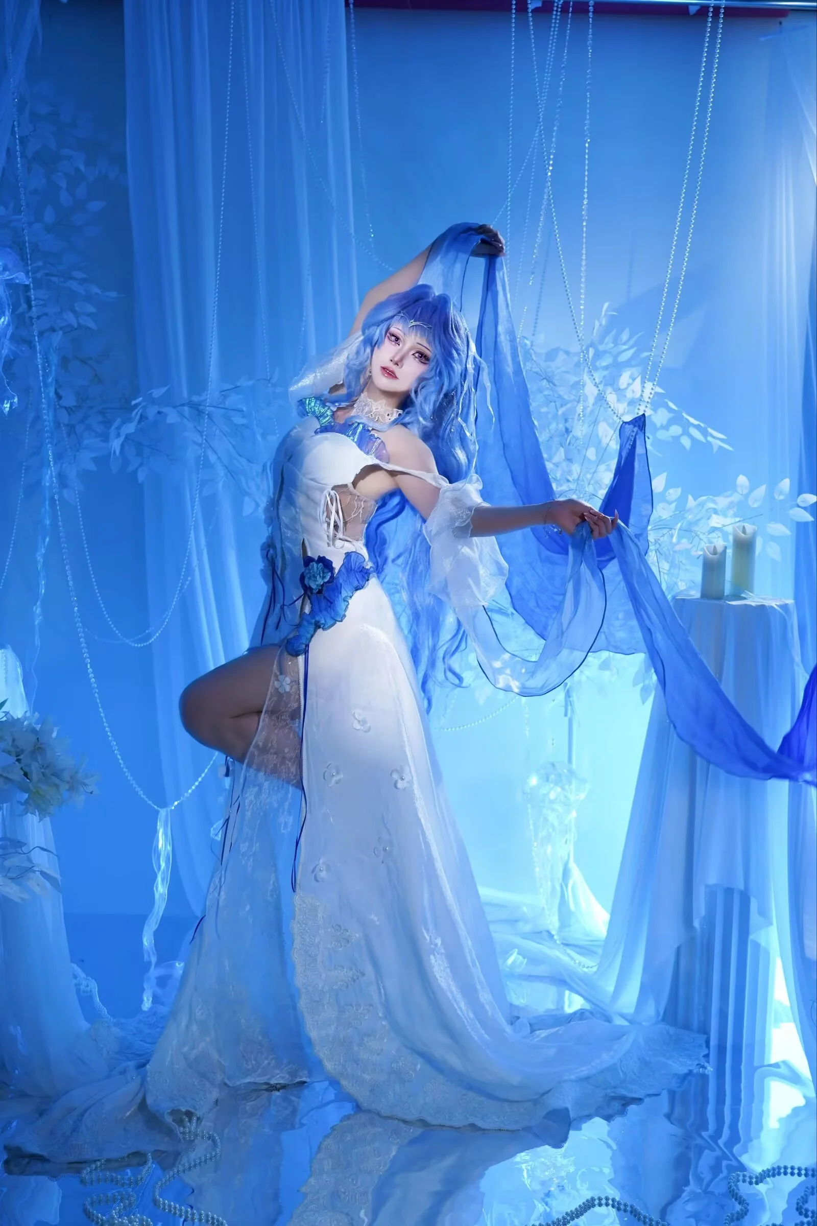 【甘雨cos】原神：蓝白轻纱里的冷海光影 - 第 2 张
