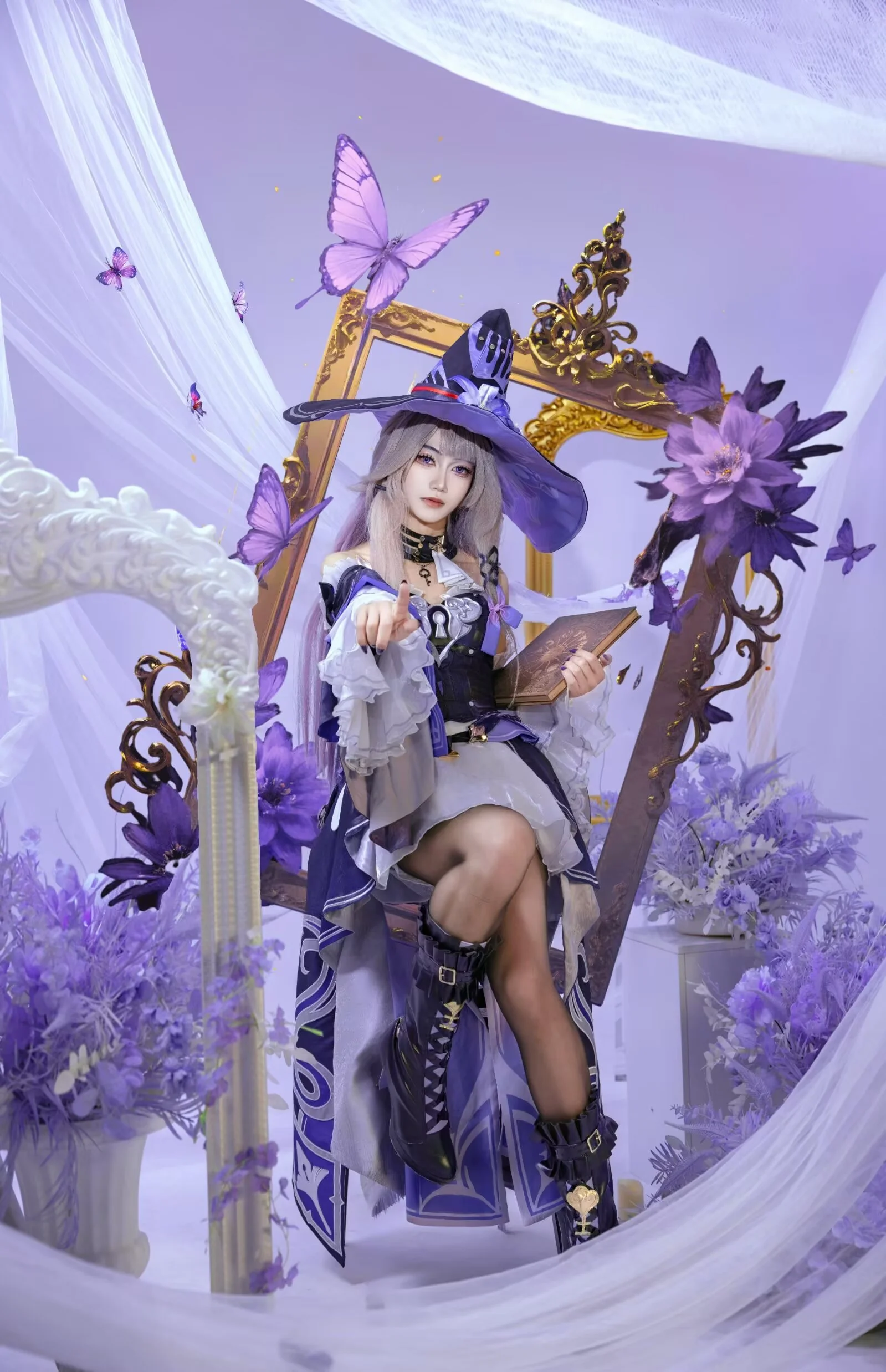 【菲谢尔cos】原神断罪皇女的梦幻摄影与魔法书一角 - 第 2 张