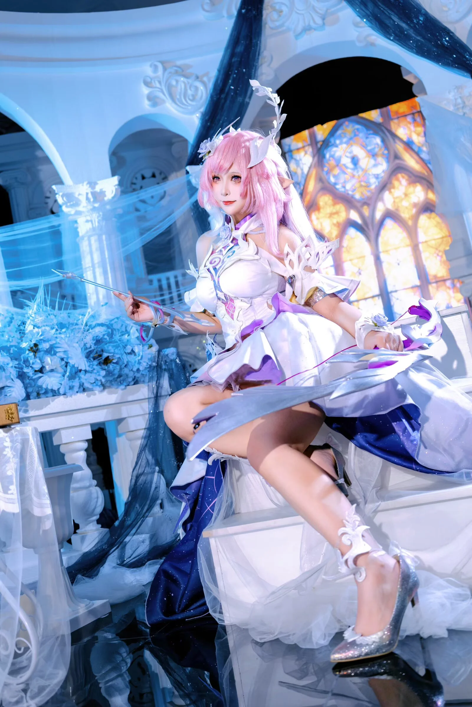 【爱莉希雅cos】崩坏3人之律者的梦幻星空与仙气布景 - 第 1 张
