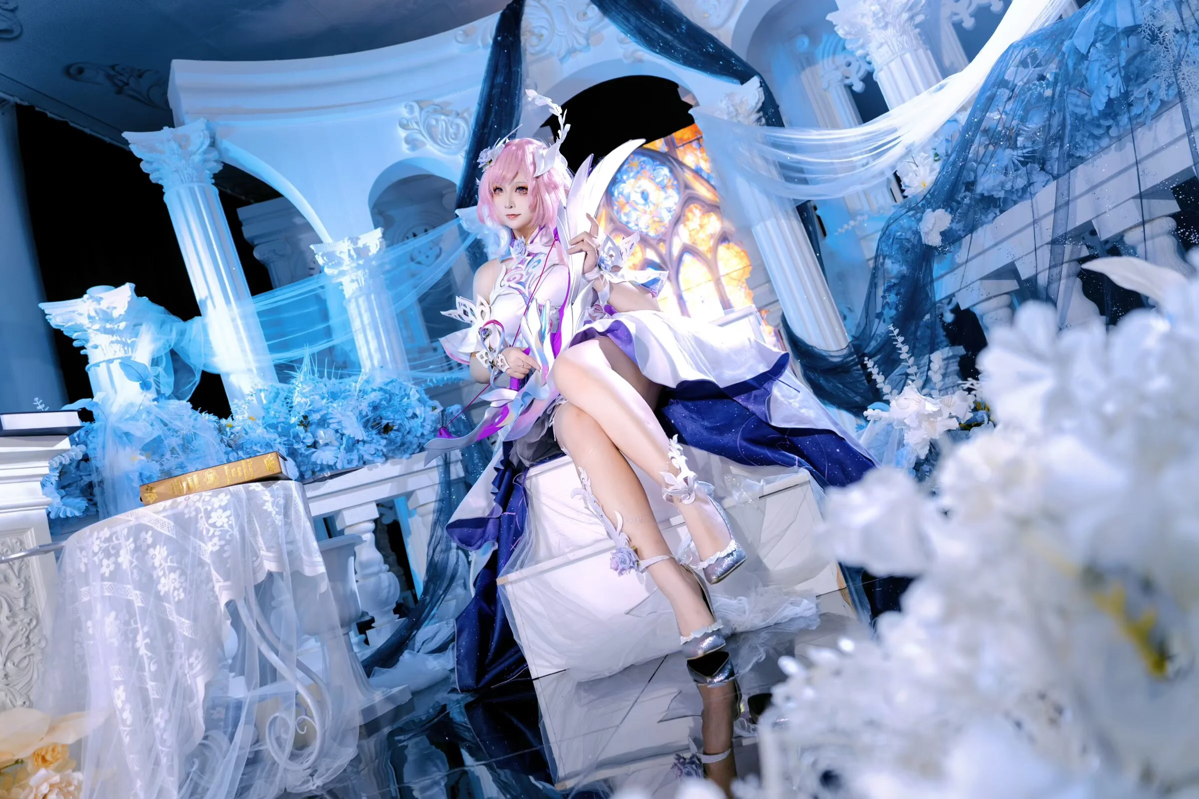 【爱莉希雅cos】崩坏3人之律者的梦幻星空与仙气布景 - 第 6 张