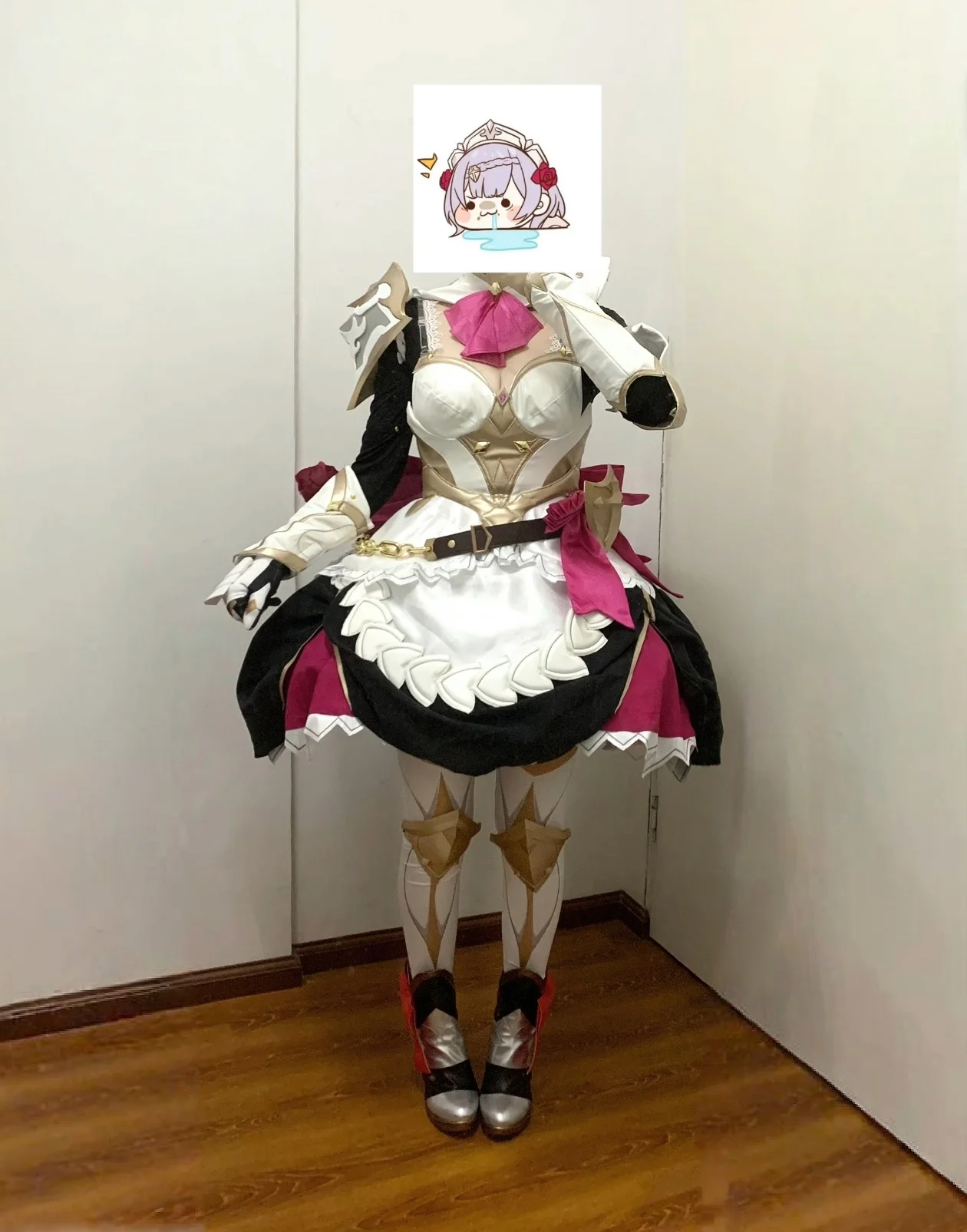 【诺艾尔cos】原神女仆装试穿，上身效果与细节吐槽 - 第 1 张