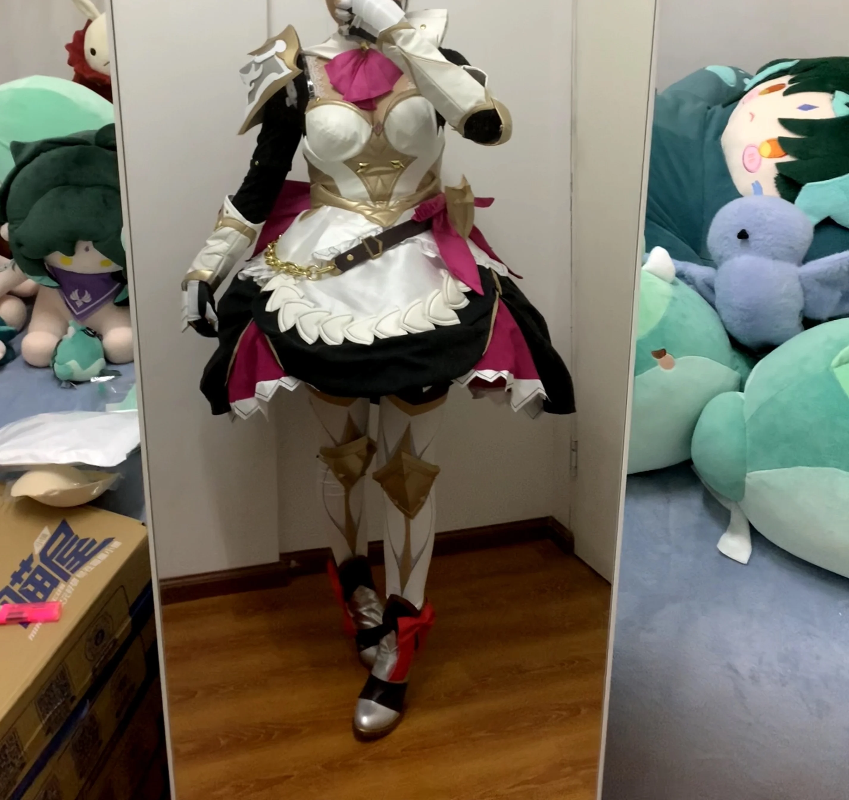 【诺艾尔cos】原神女仆装试穿，上身效果与细节吐槽 - 第 3 张