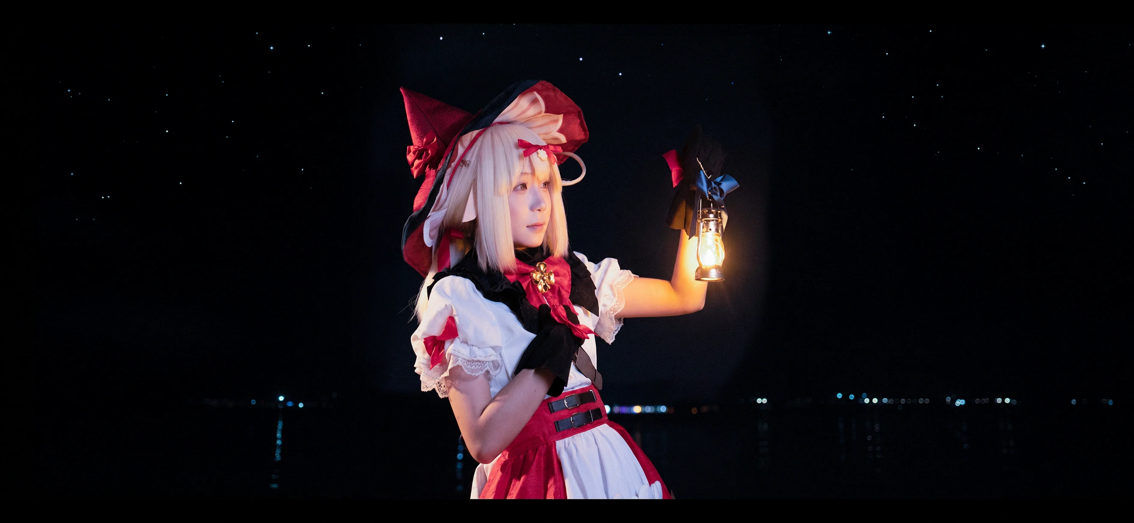 【可莉cos】原神深夜沙海探险，提灯照亮前行之路 - 第 1 张