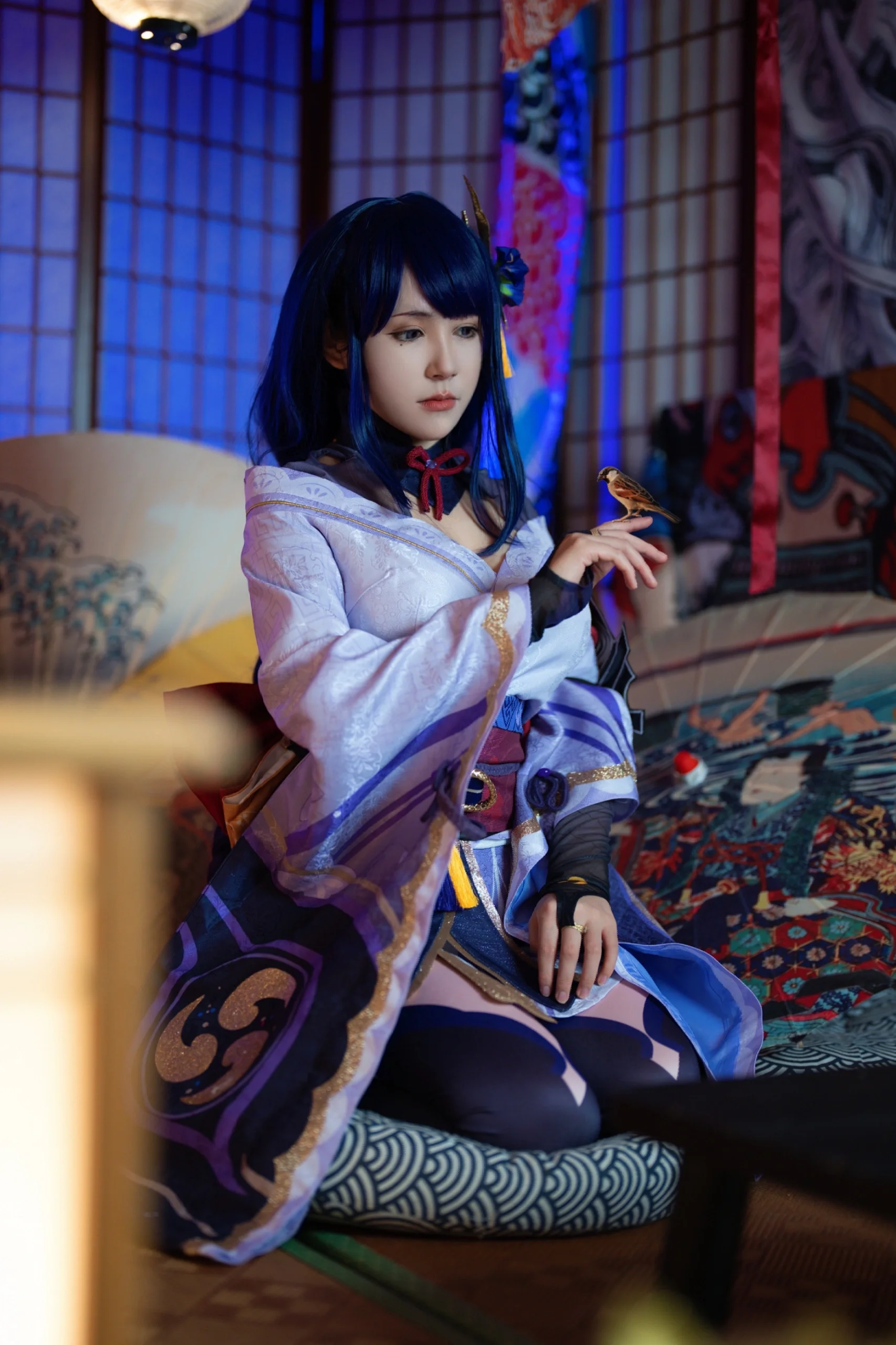 【和风幻想】这套衣服的细节拉满，持刀和托鸟的感觉完全不同 - 第 4 张