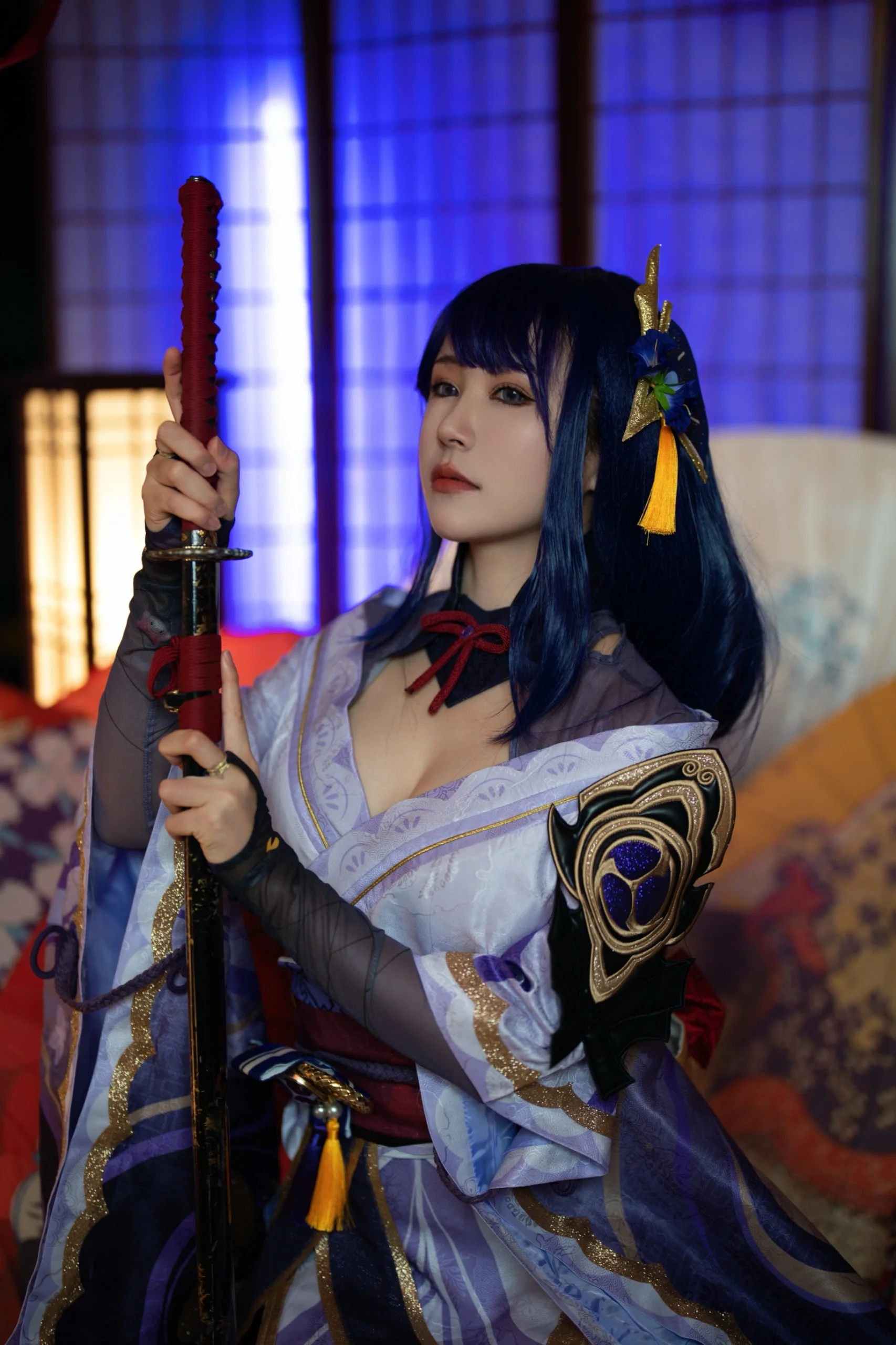 【和风幻想】这套衣服的细节拉满，持刀和托鸟的感觉完全不同 - 第 7 张
