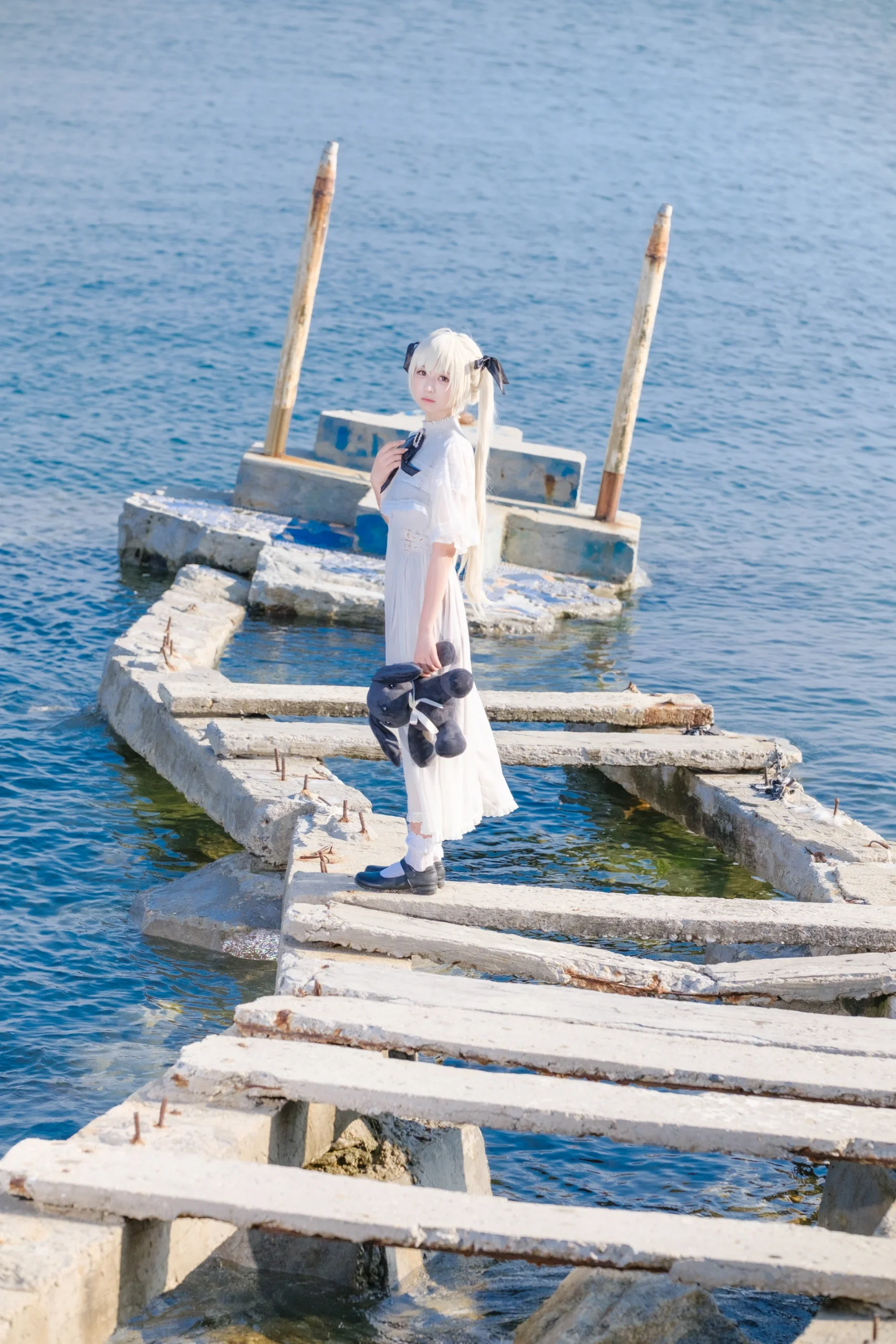 【春日野穹 コスプレ】ヨスガノソラの海風、純白の裾に広がる夏の思い出