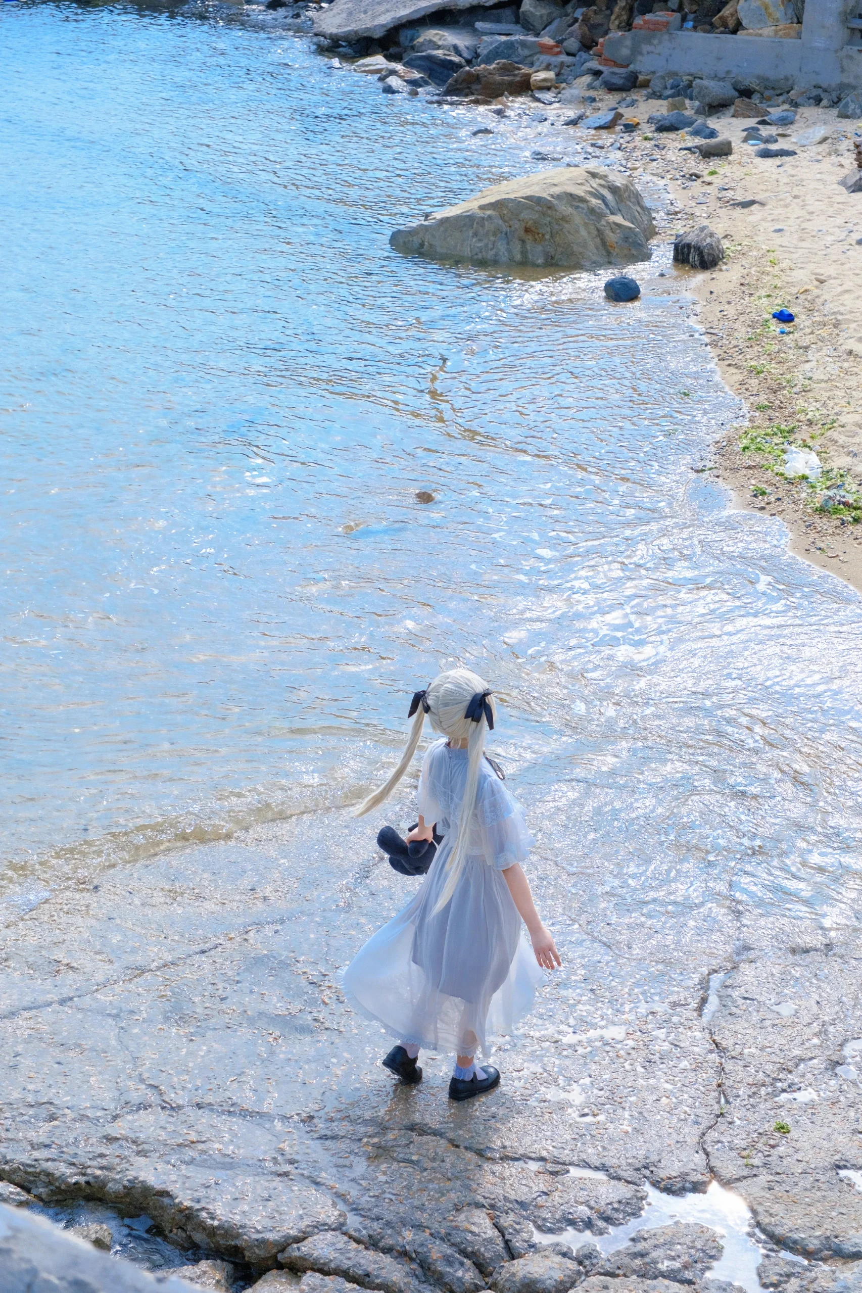 【春日野穹cos】缘之空的海风，纯白裙摆下的夏日回忆 - 第 2 张