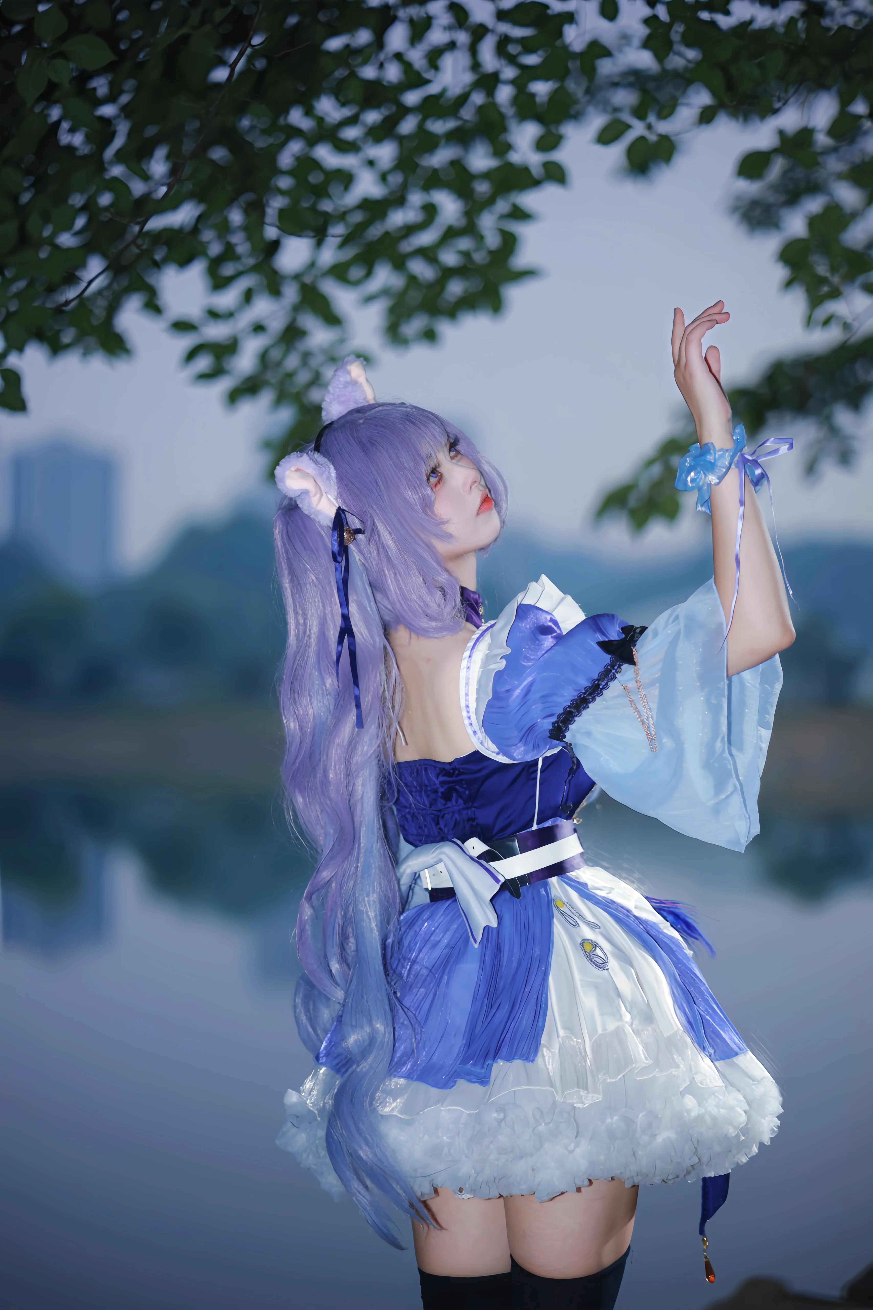 【刻晴cos】提瓦特的紫电，定格在湖畔的静谧时刻 - 第 5 张