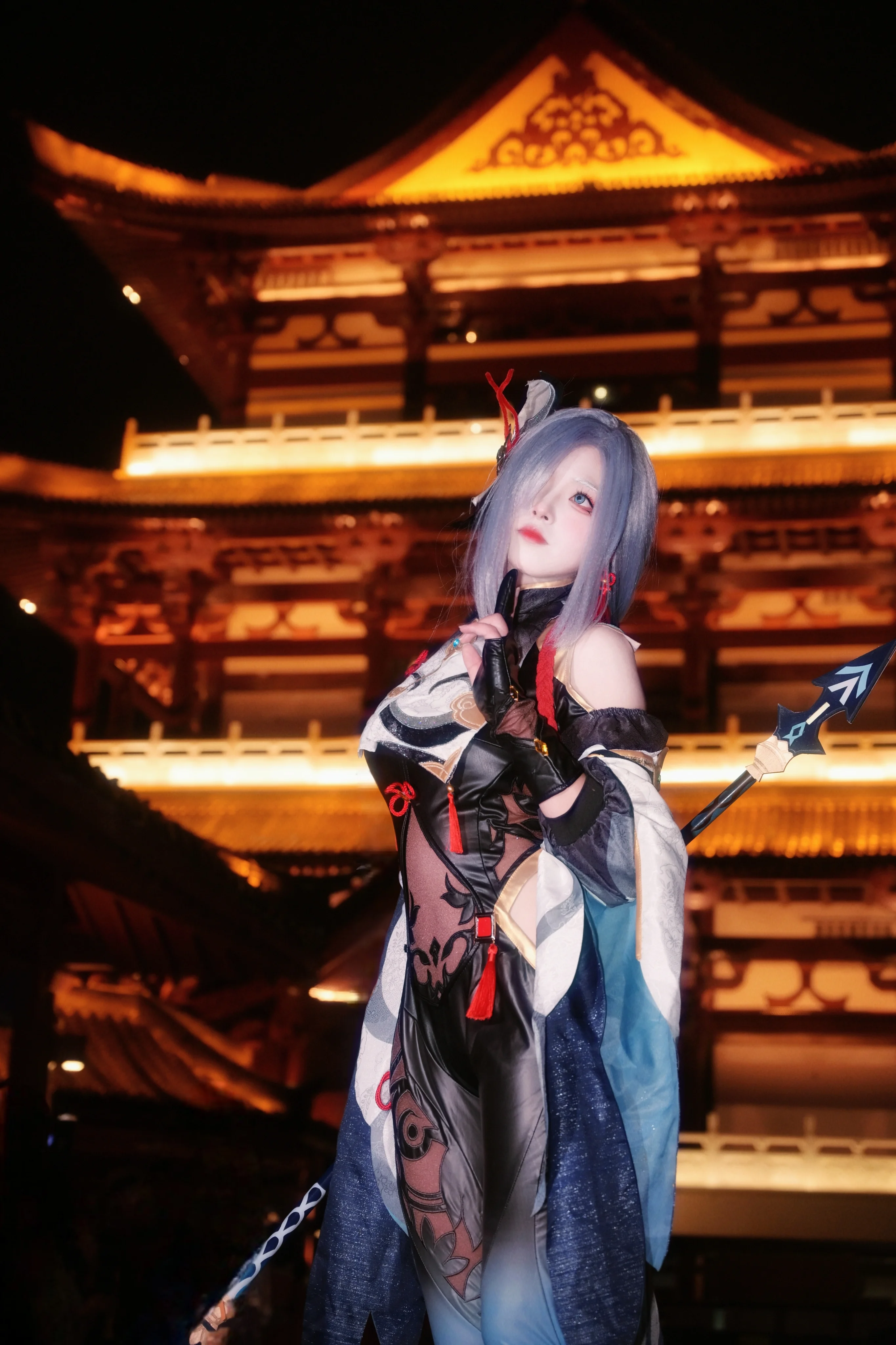 【申鹤cos】夜游古建，寒冰与红绳的侠客风 - 第 5 张