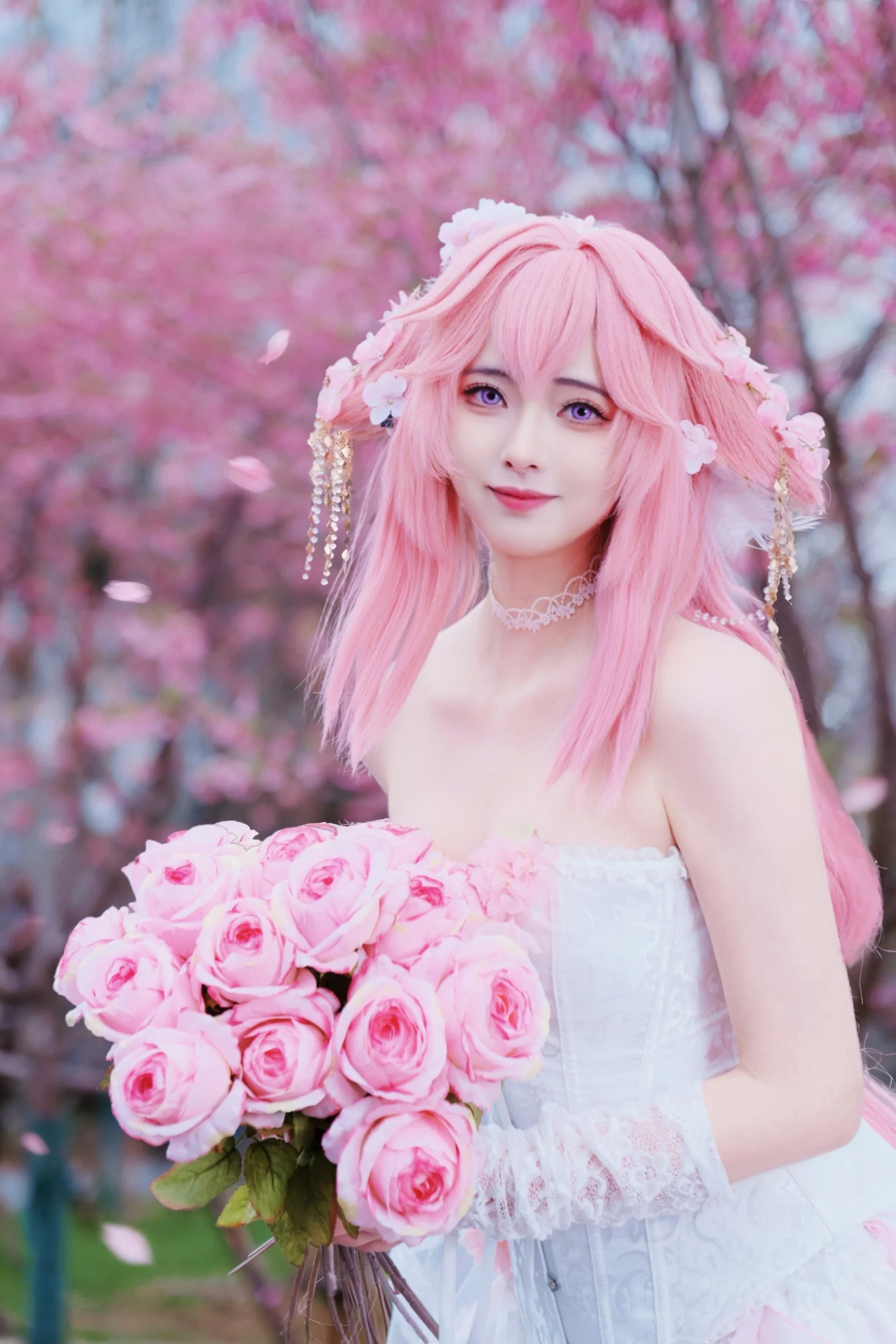 【八重神子cos】私设樱花礼服下的粉色浪漫