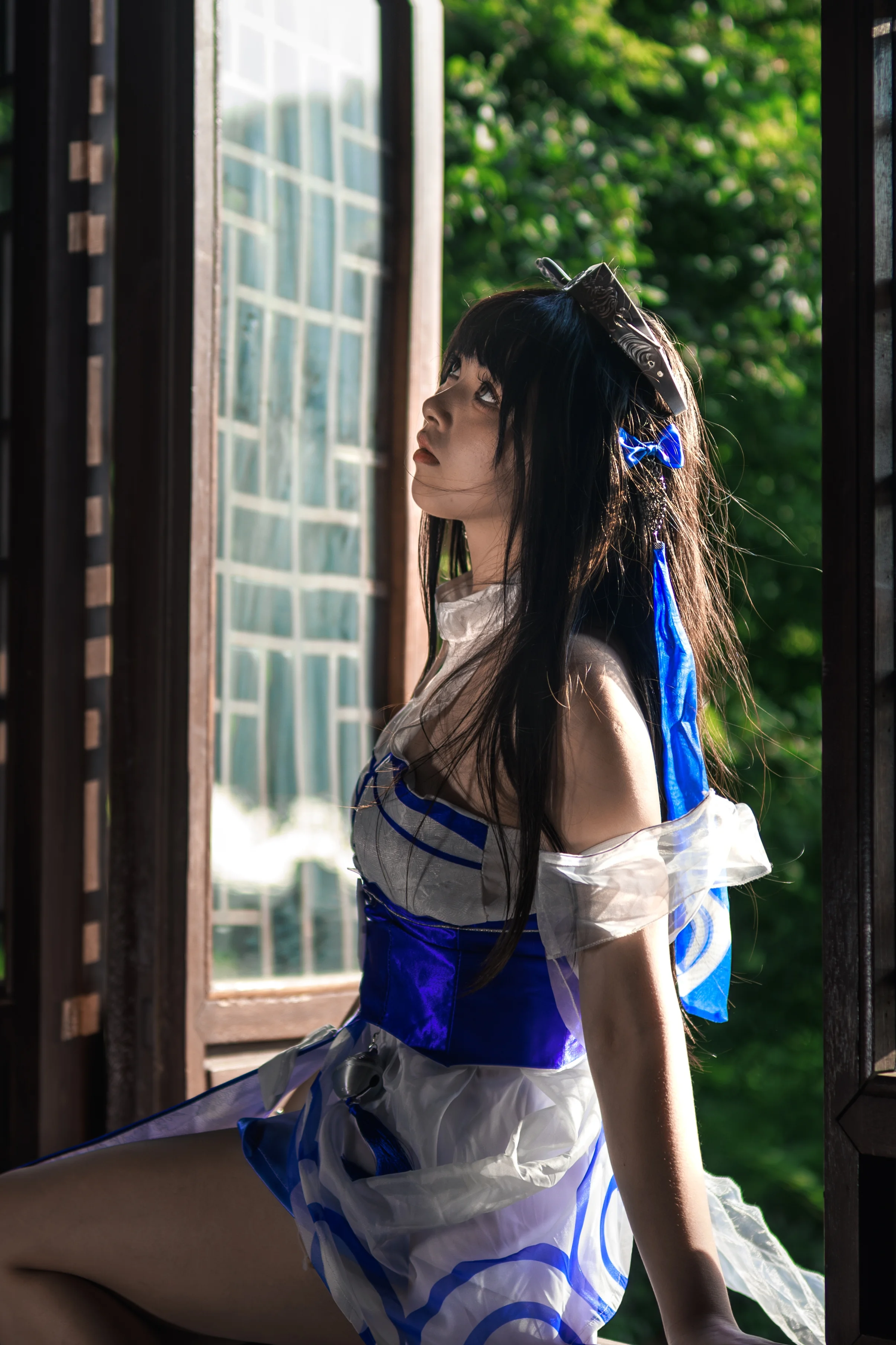 【西施コスプレ】『オナー・オブ・キングス』旧デザイン、古風な窓辺の光影に漂う清冷で儚き追憶 - 3 枚目