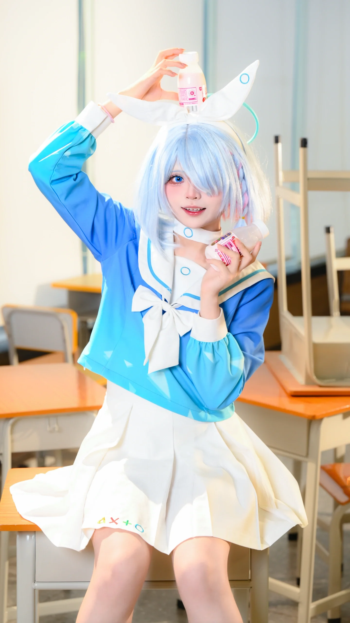 【阿罗娜cos】蔚蓝档案夏天的清爽草莓牛奶 - 第 2 张