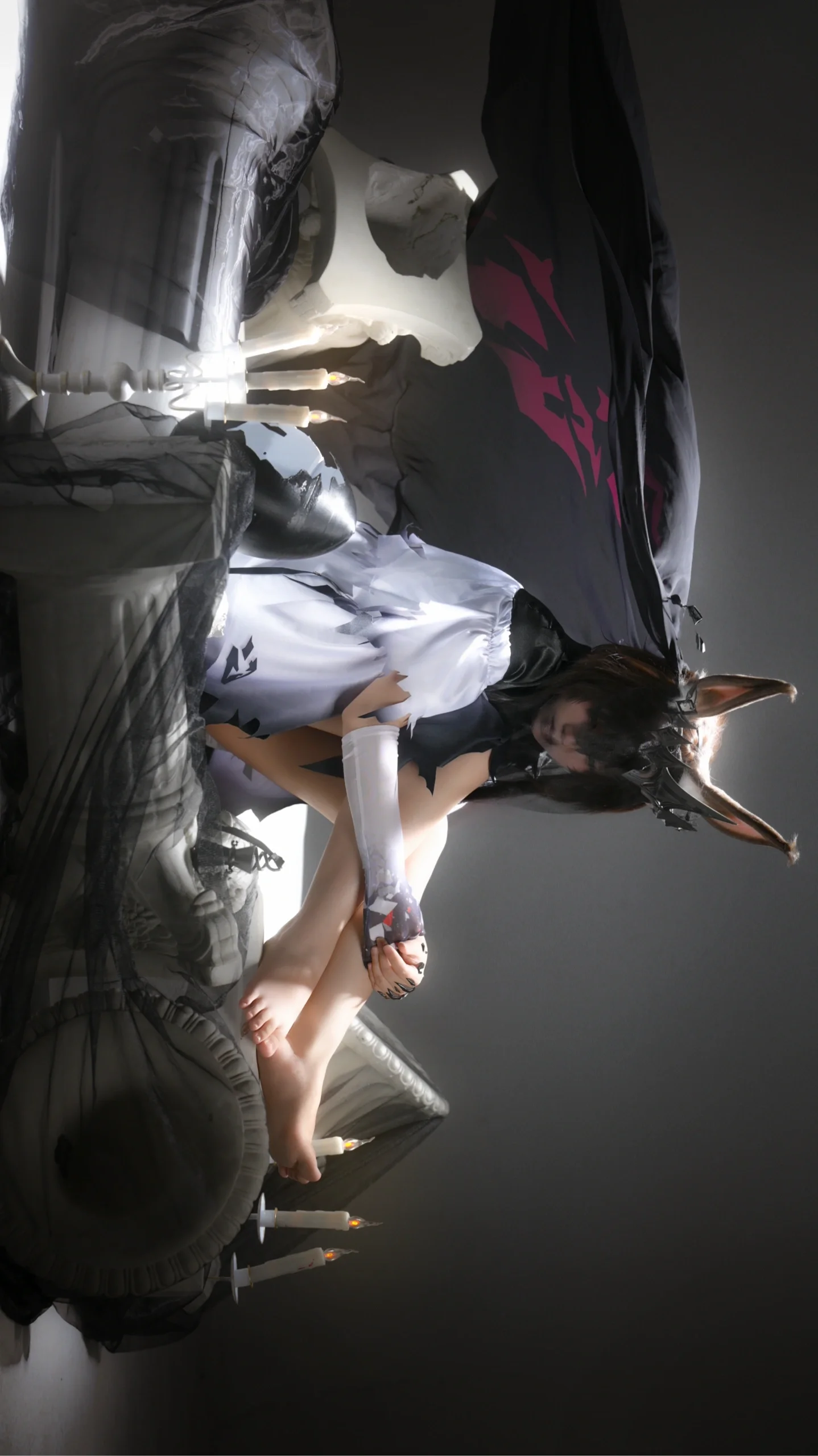 【魔王阿米娅cos】明日方舟中暗黑王者的肃杀感正片
