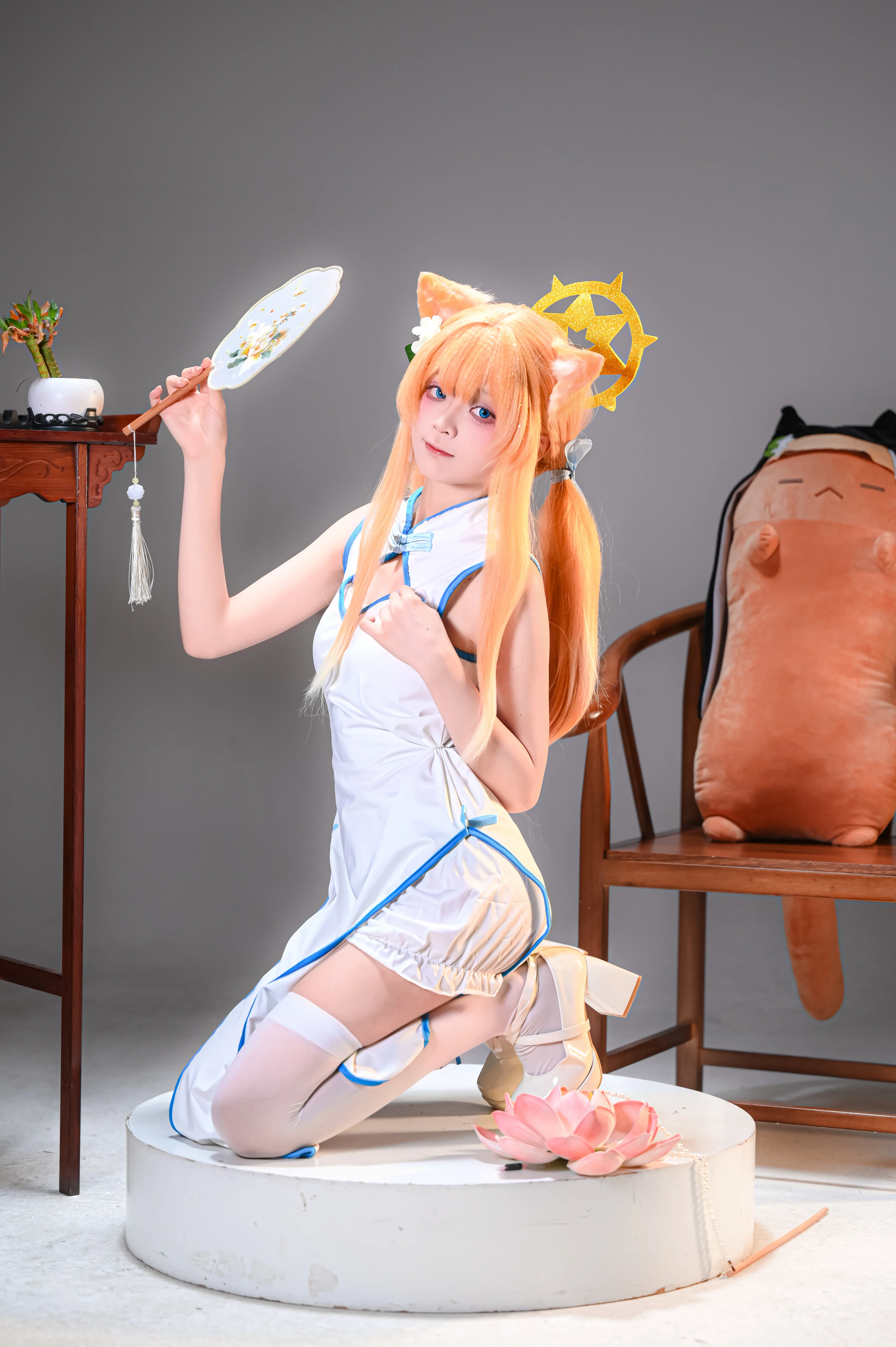 【伊落瑪麗cos】蔚藍檔案的可愛旗袍少女，萌趣貓條與國風幻想 - 第 2 張