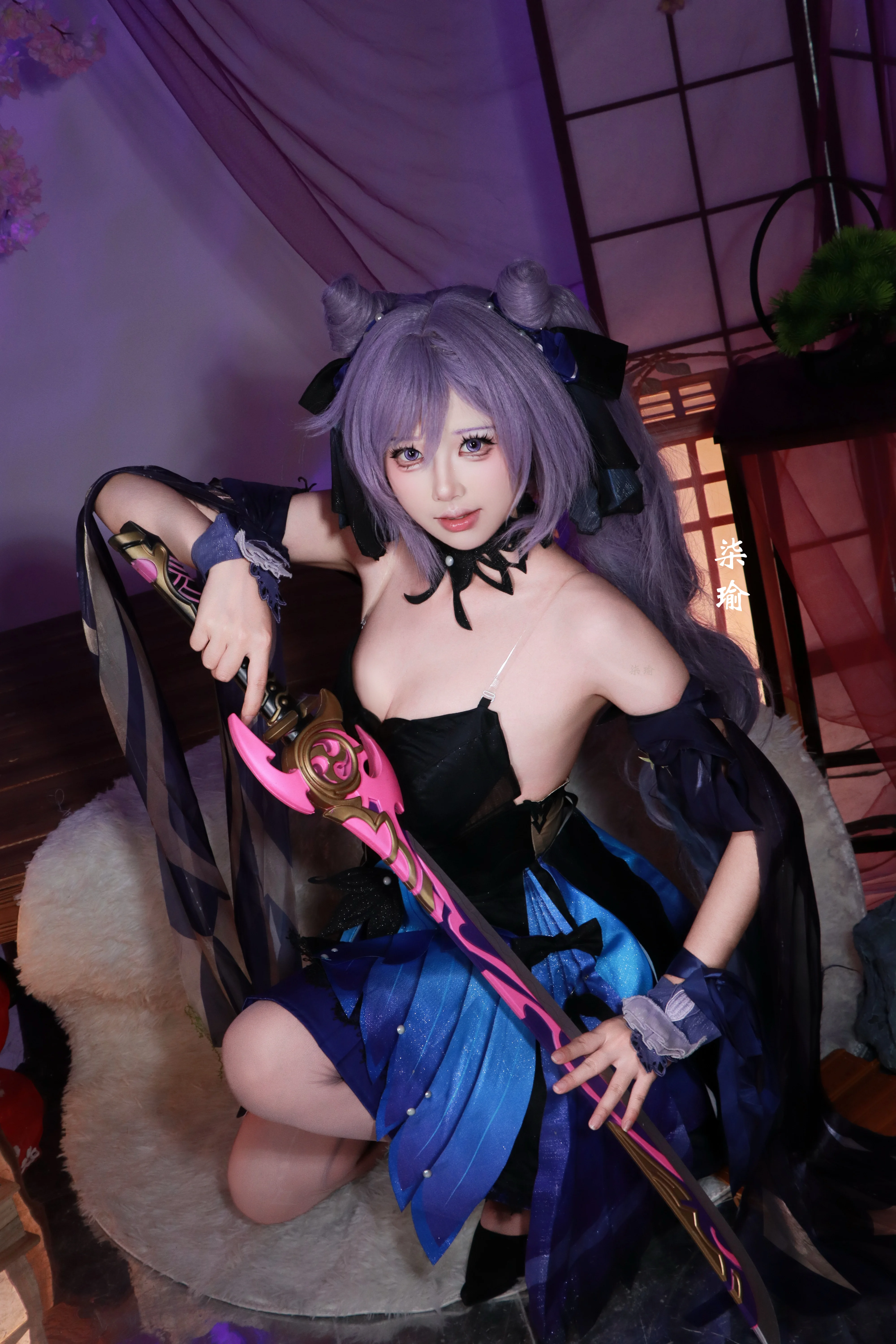 【刻晴cos】剑光如我，斩尽牛杂！霓裾翩跹的绝美细节