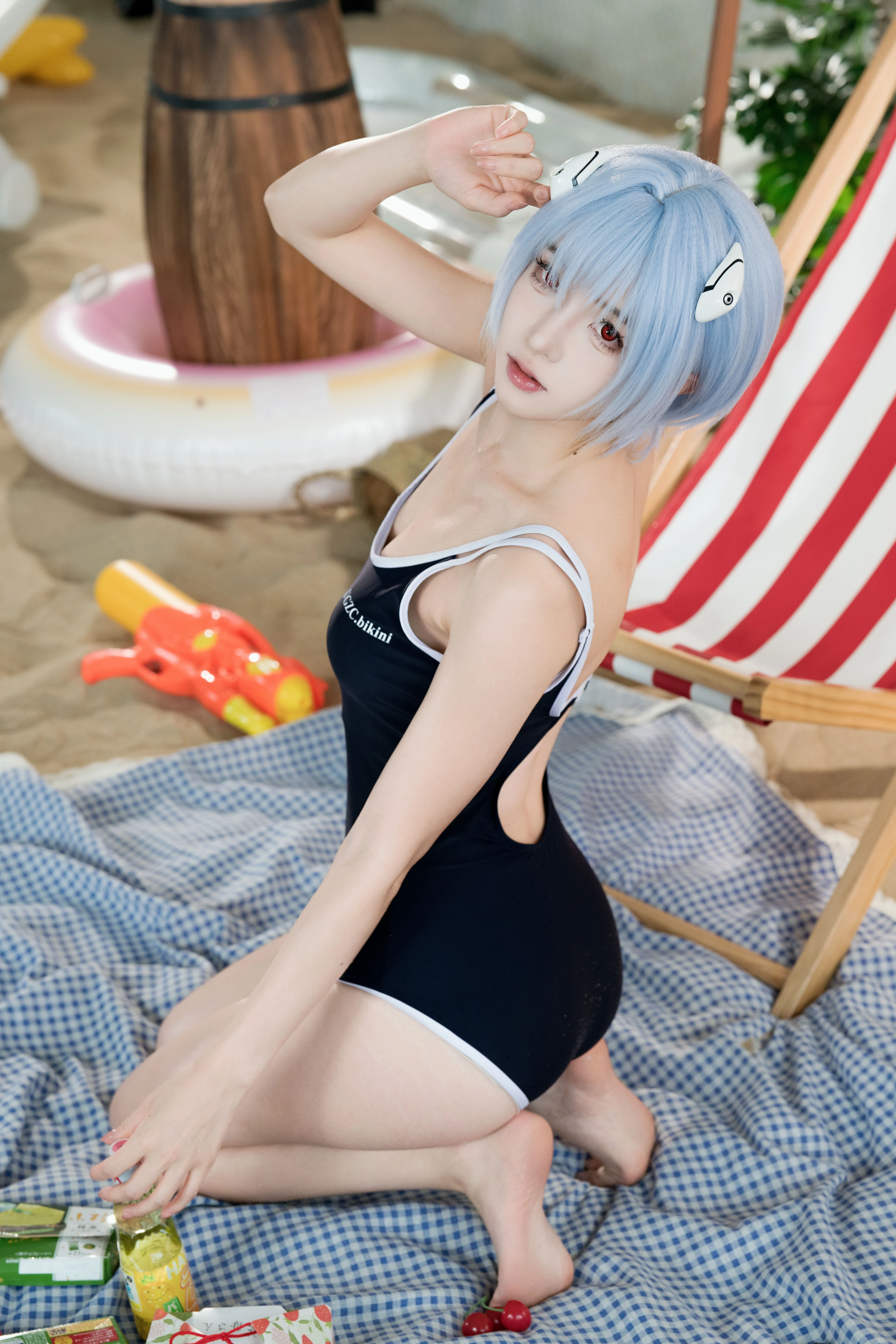 【綾波麗cos】夏日沙灘上的死庫水與純淨眼眸 - 第 1 張