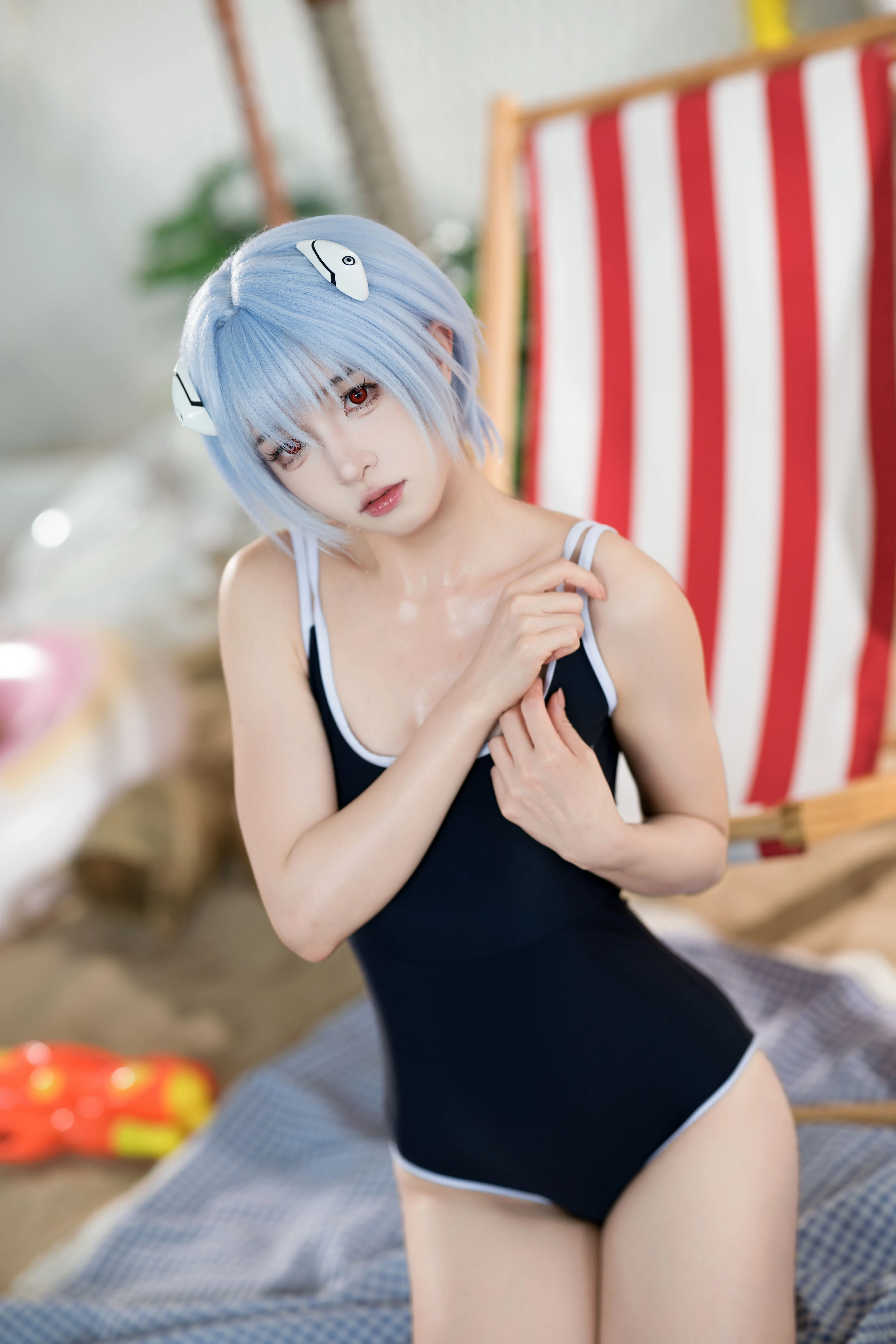 【綾波麗cos】夏日沙灘上的死庫水與純淨眼眸 - 第 2 張